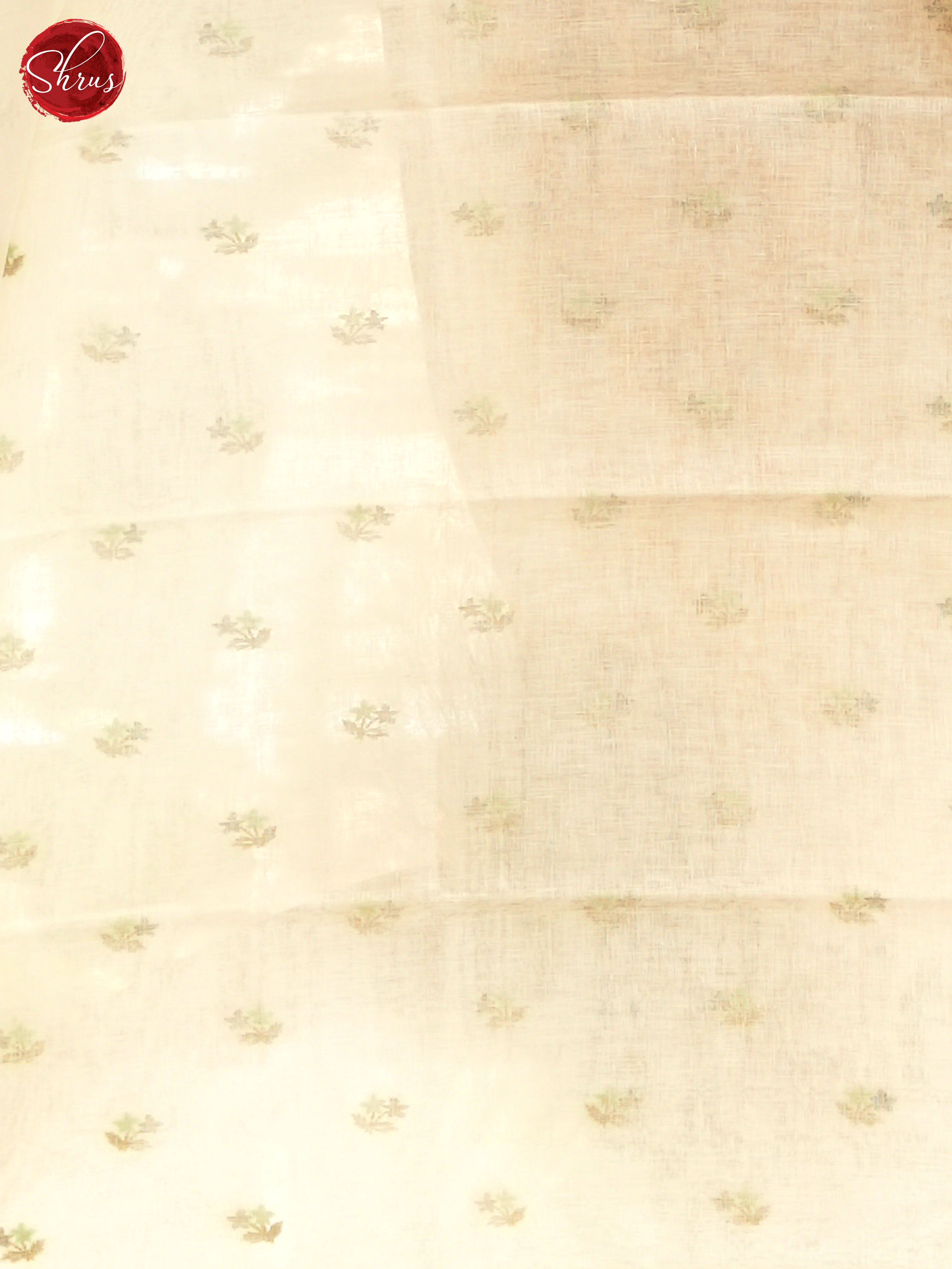 Cream - Linen Saree - Shop on ShrusEternity.com