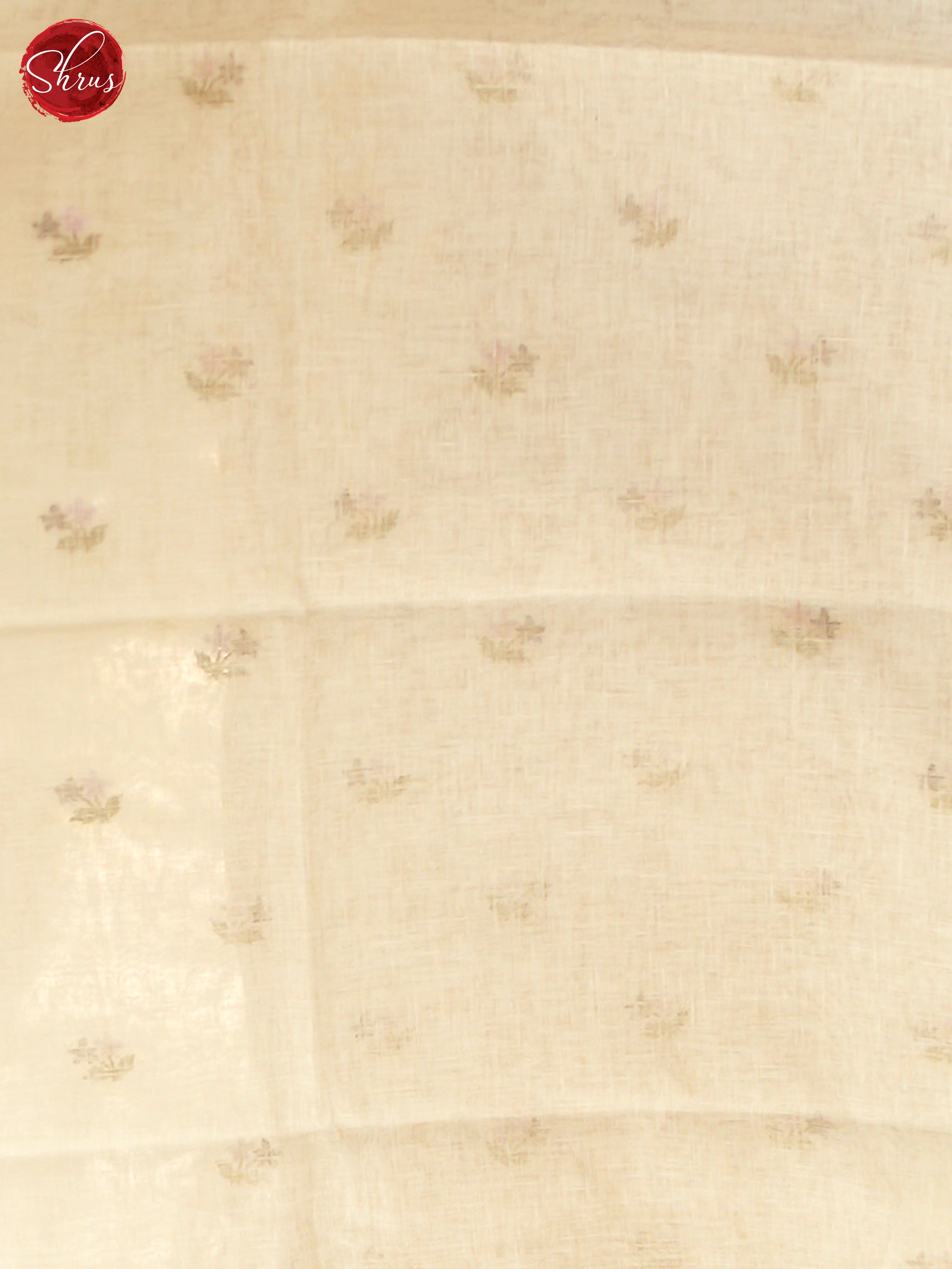 Cream - Linen Saree - Shop on ShrusEternity.com