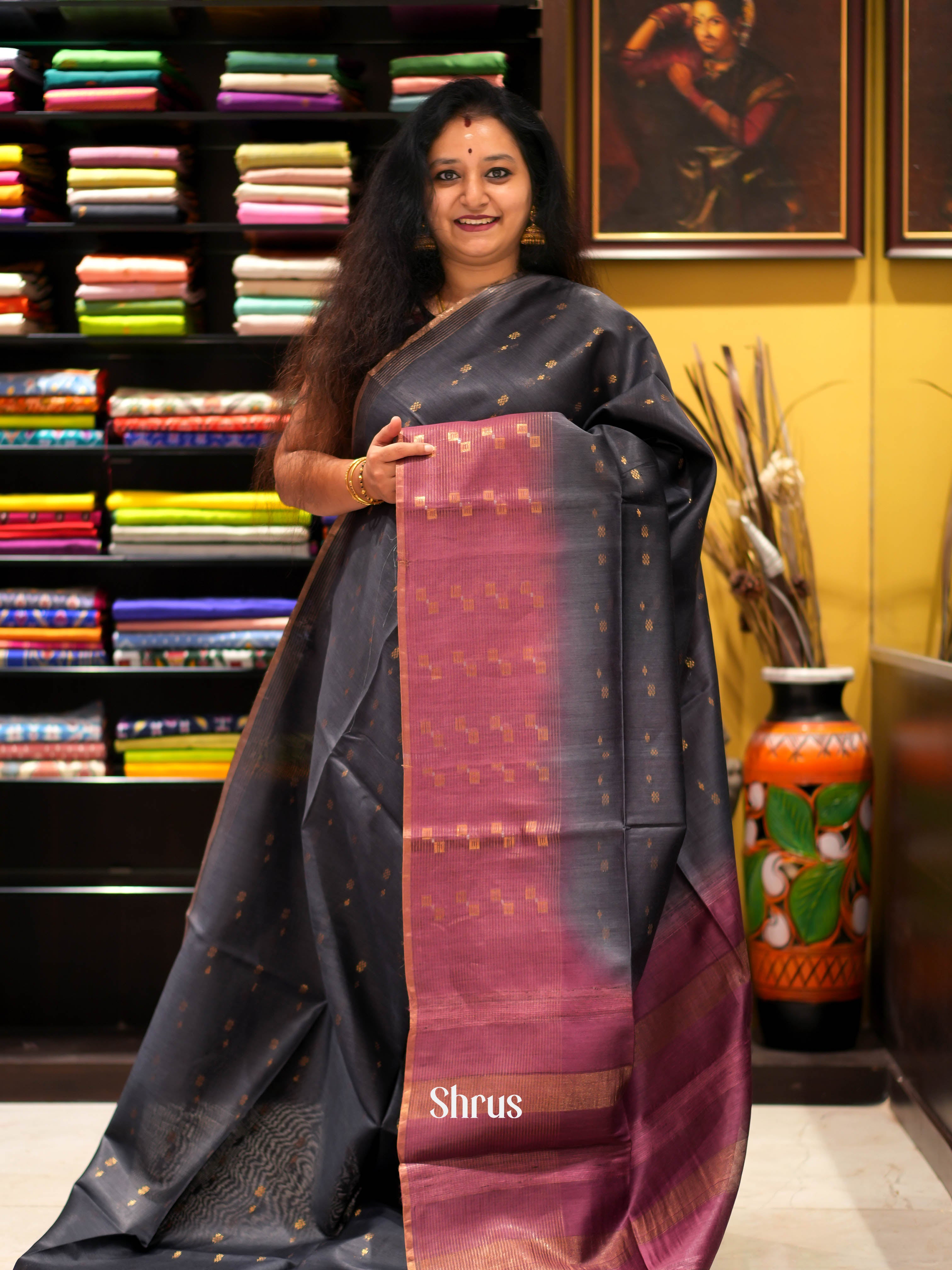 CDS30066 - Semi Tussar Saree - Shop on ShrusEternity.com