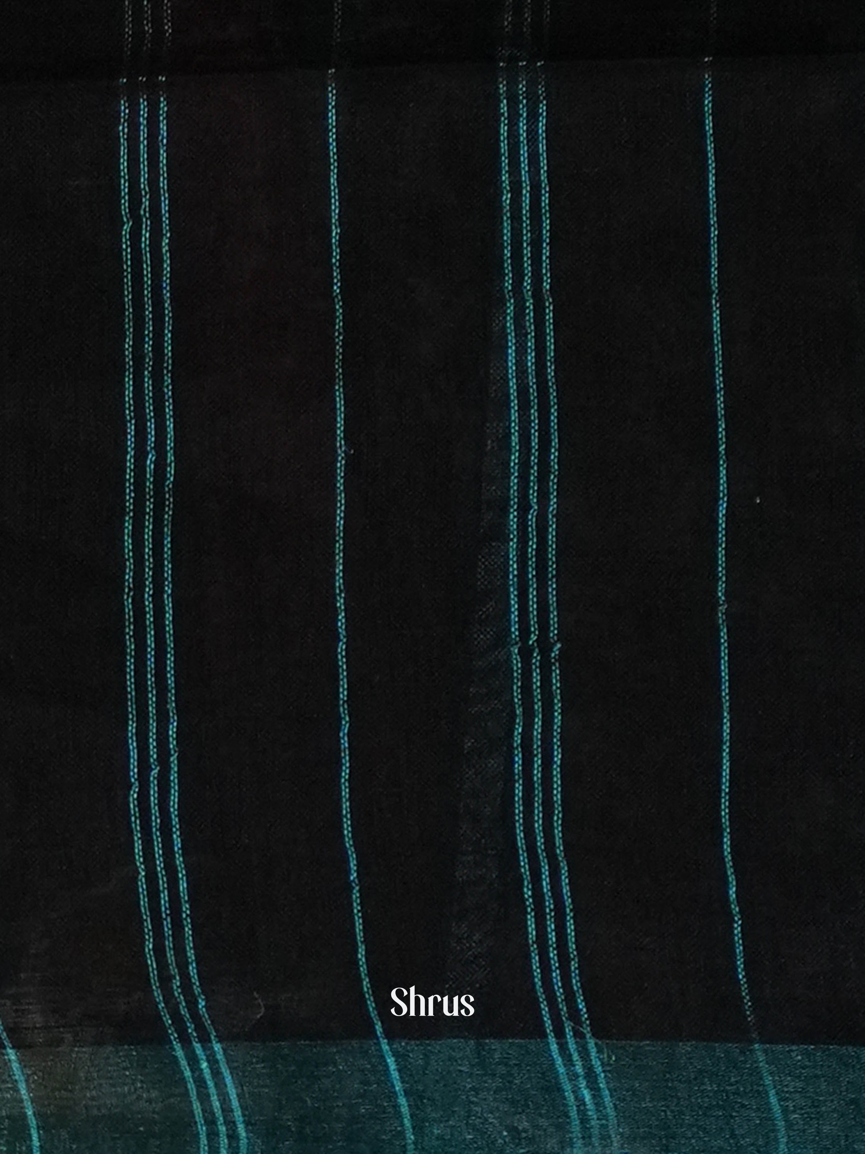Black - Linen Saree Saree - Shop on ShrusEternity.com