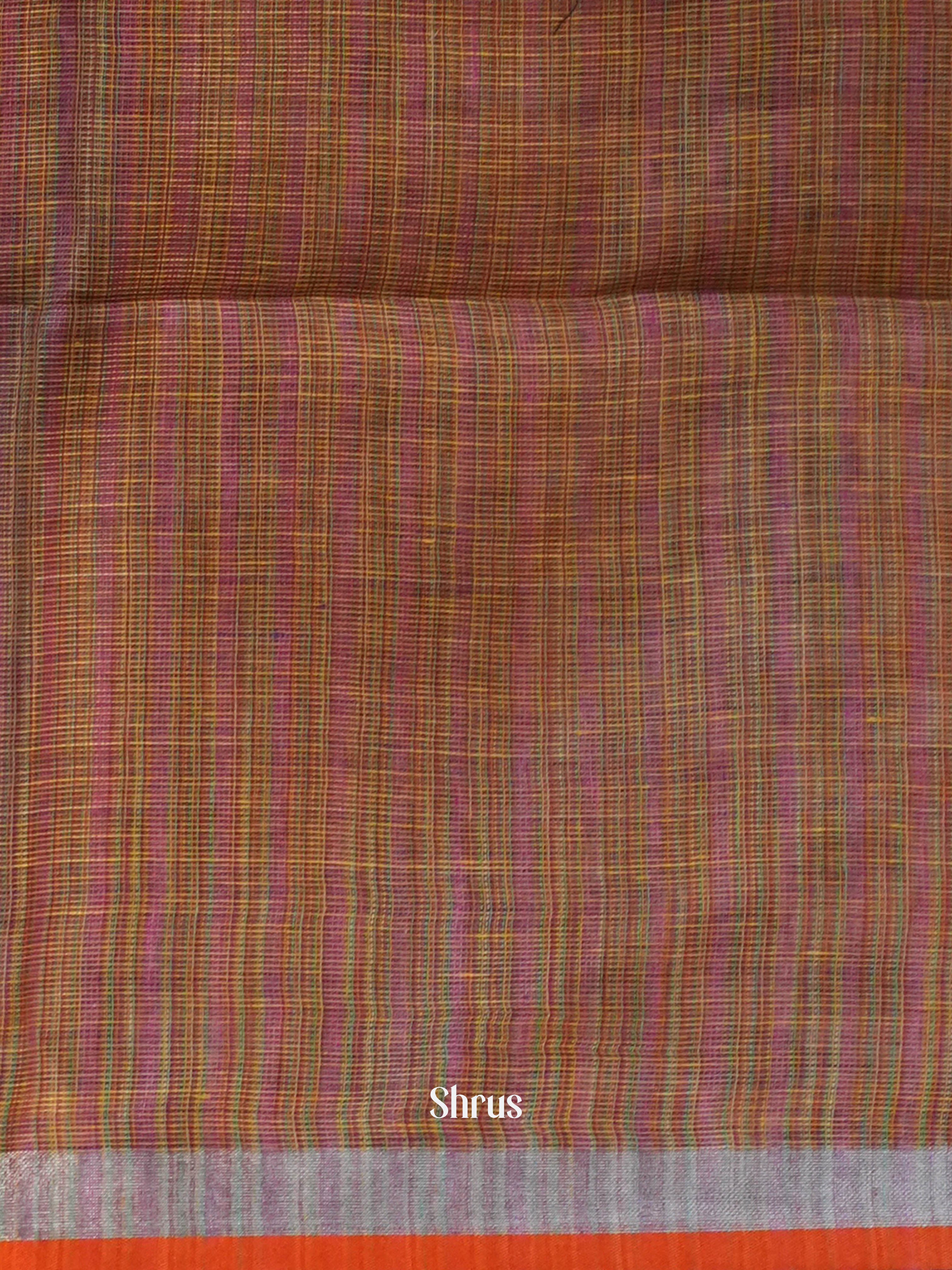 Pink - Linen Saree Saree - Shop on ShrusEternity.com
