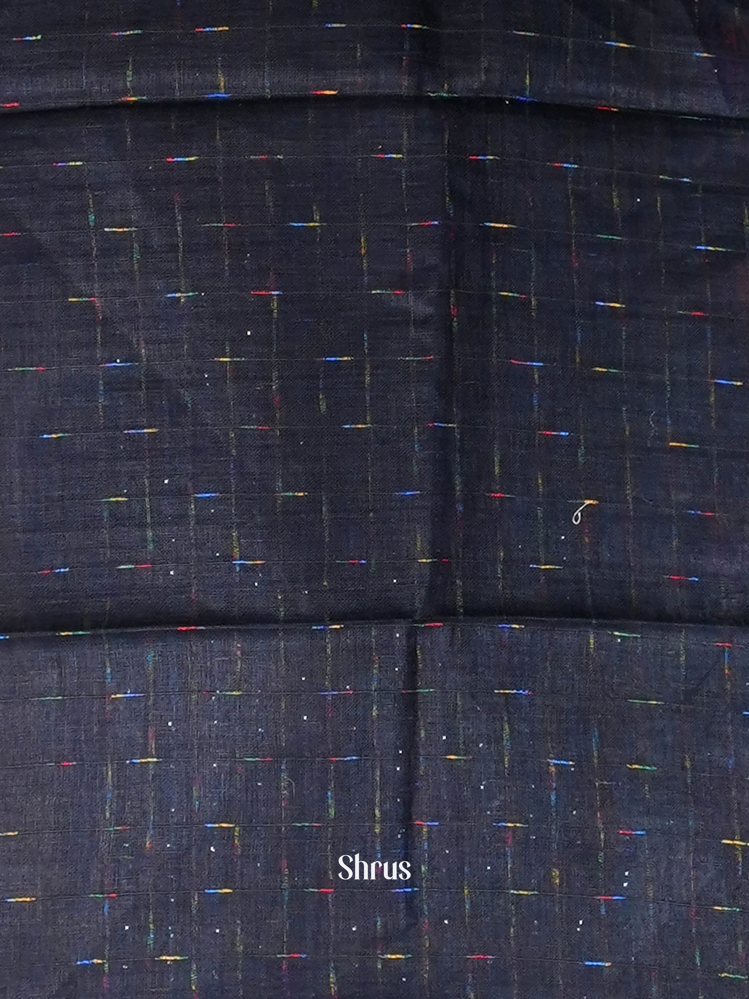 Blue - Linen Saree - Shop on ShrusEternity.com