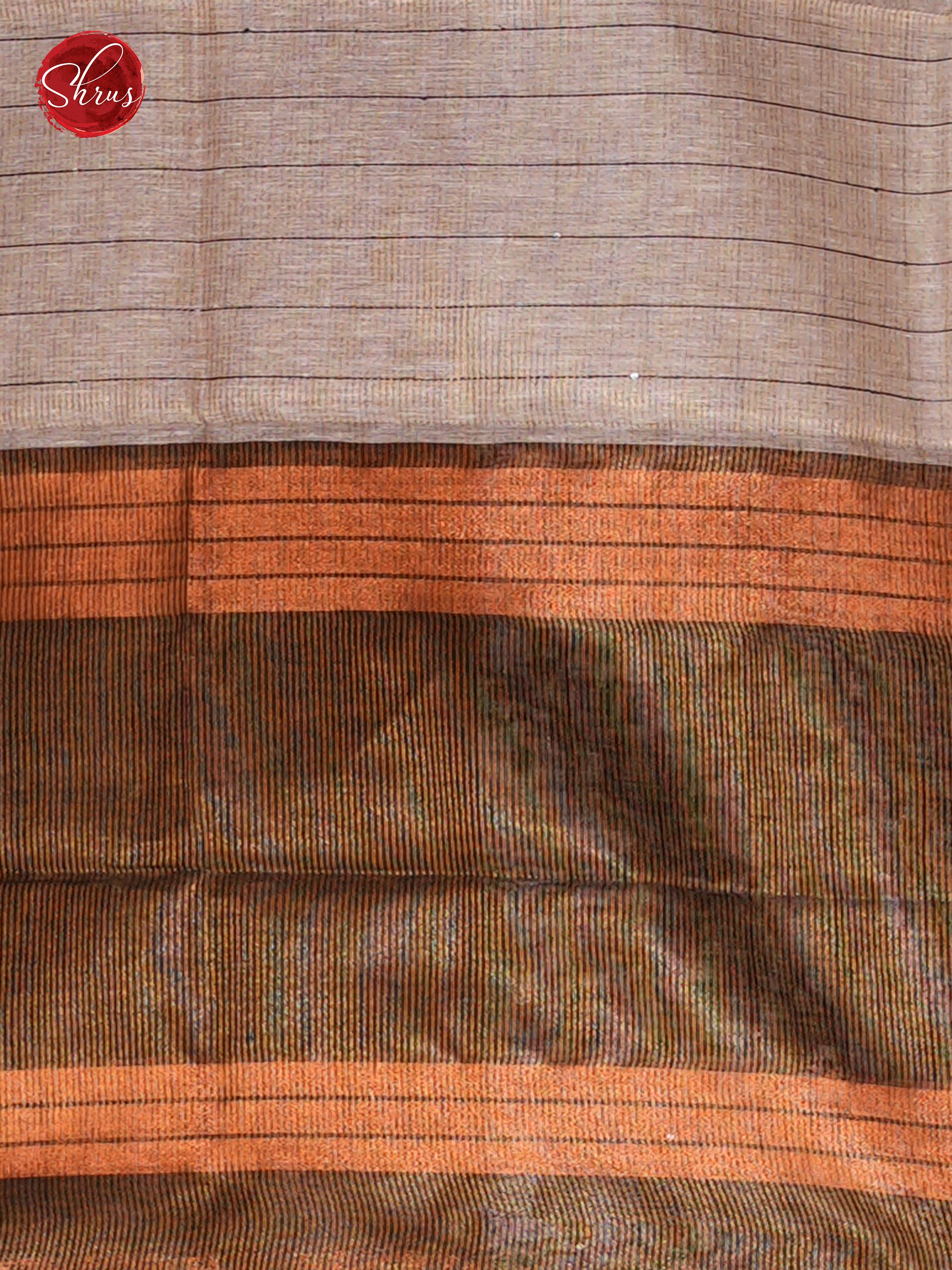 Dusty Brown & Brown - Linen Saree - Shop on ShrusEternity.com
