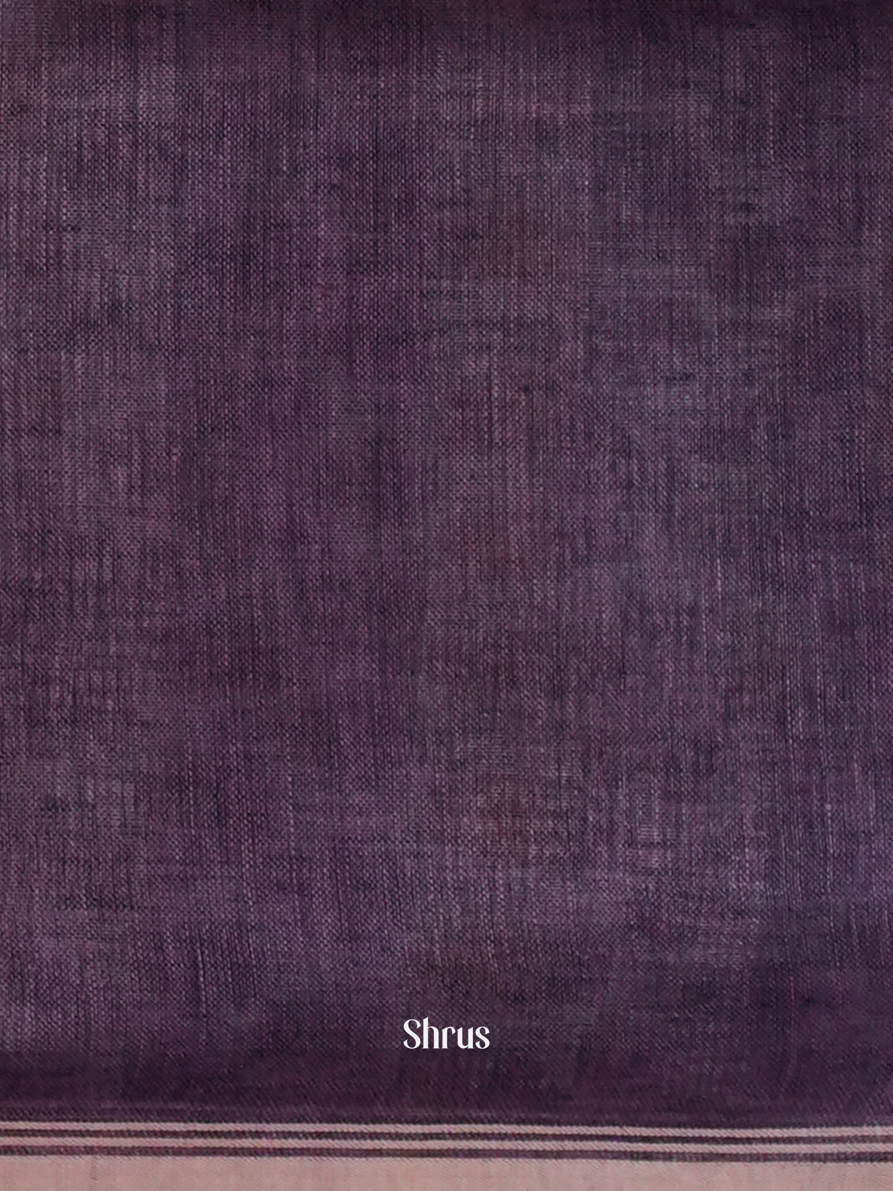 Royal Maroon - Linen Saree Saree - Shop on ShrusEternity.com