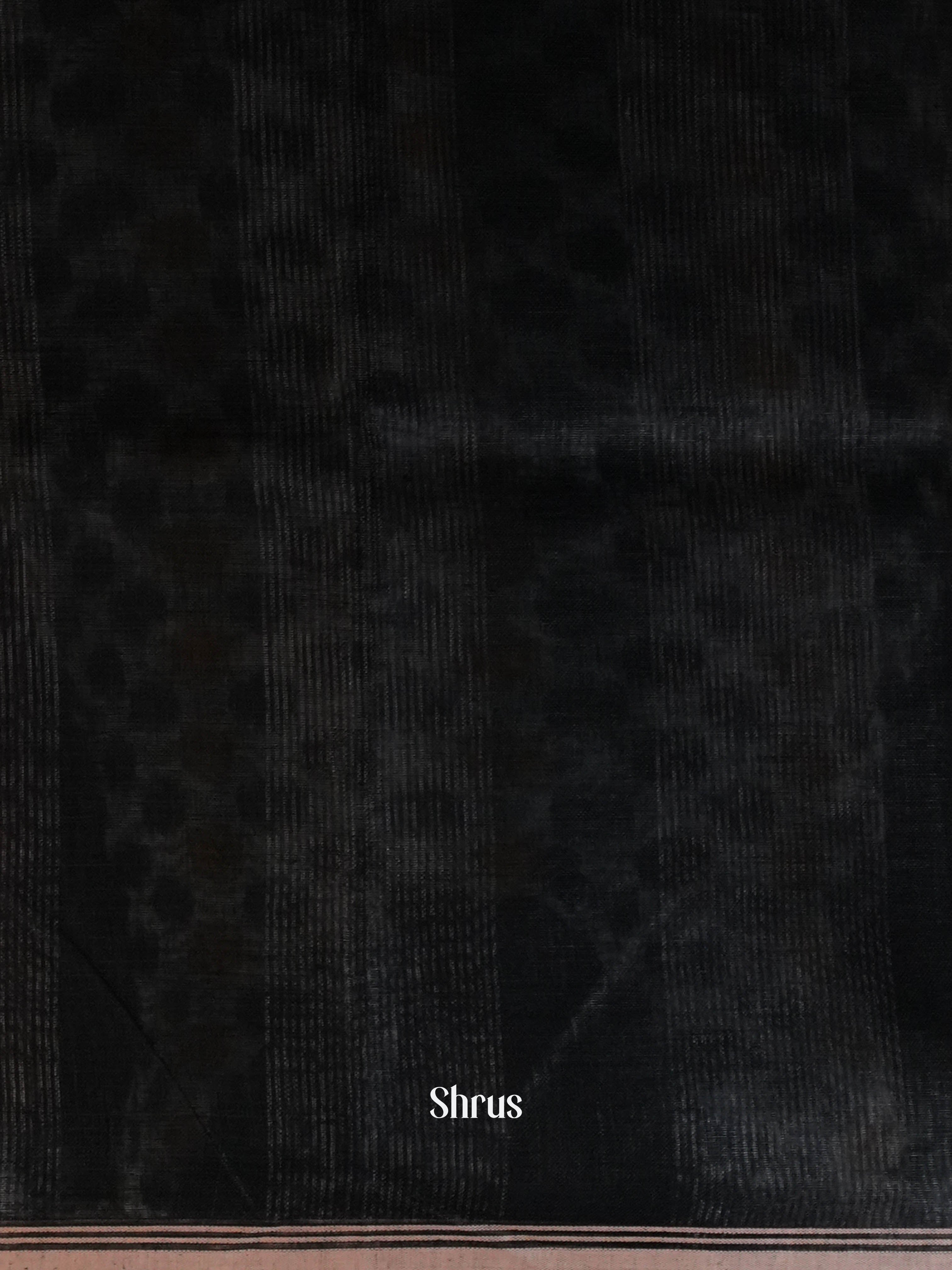 Black - Linen Saree Saree - Shop on ShrusEternity.com