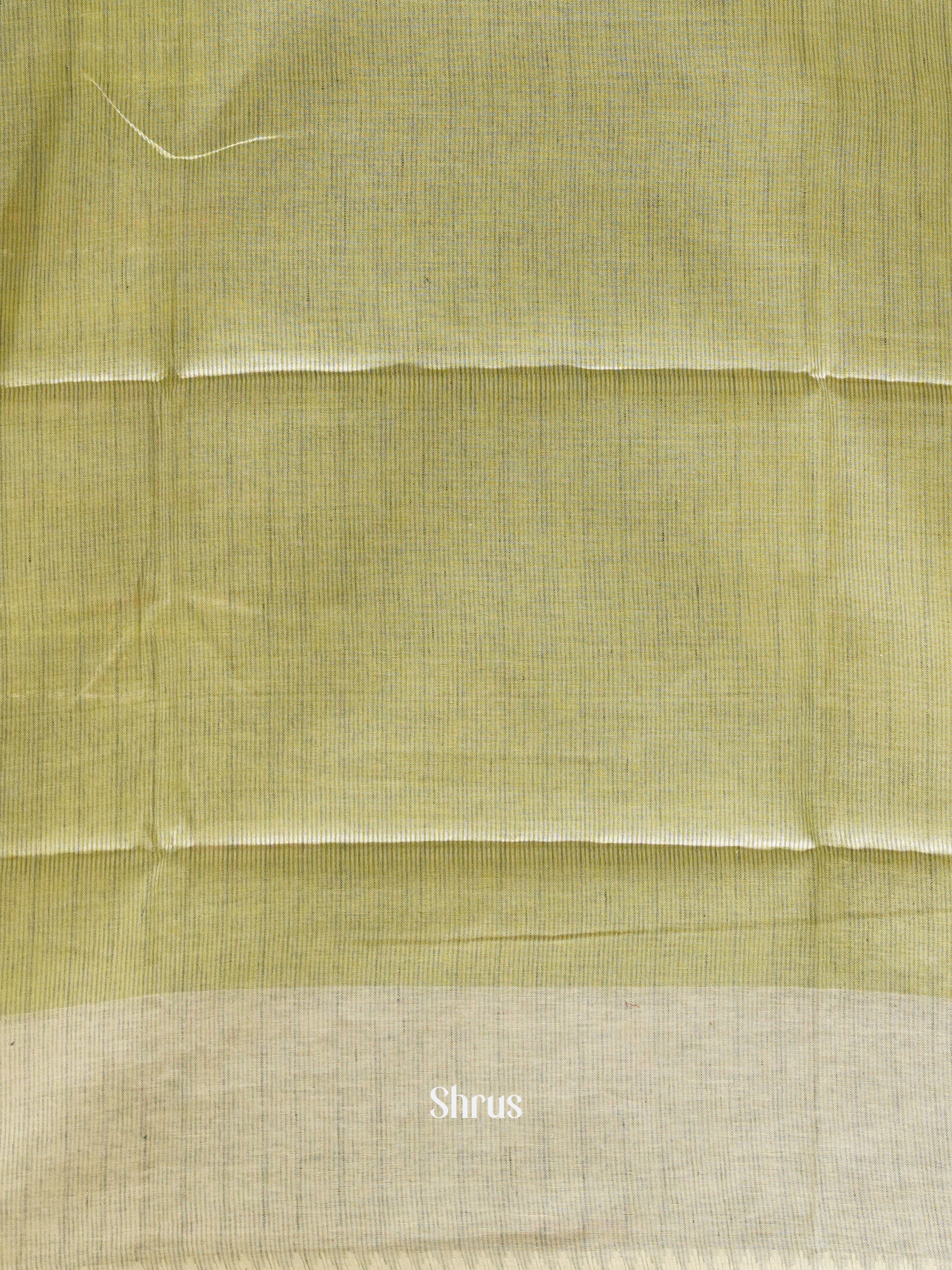 Green & Grey - Linen Saree - Shop on ShrusEternity.com