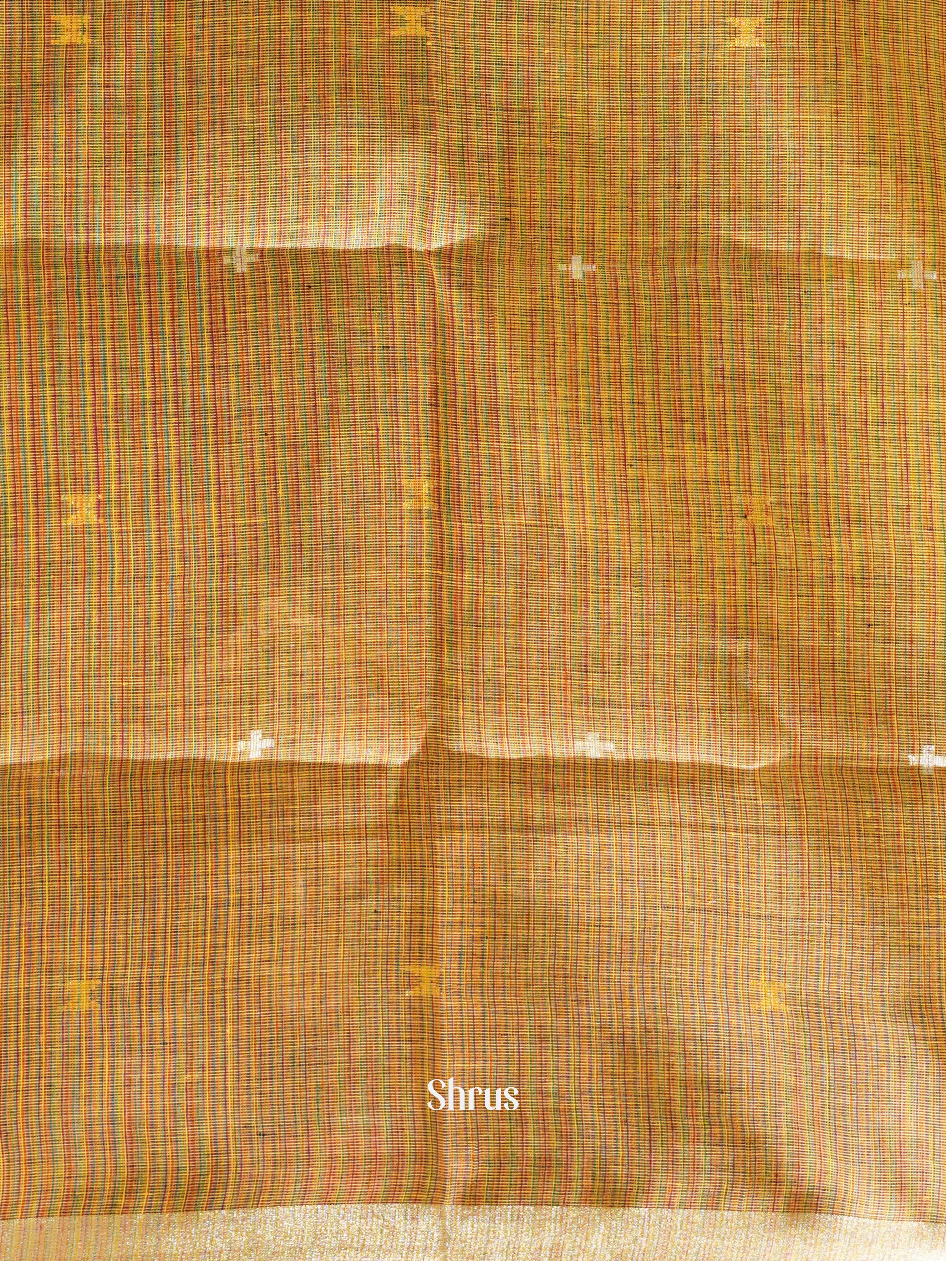 Brown (Single Tone)- Linen Saree - Shop on ShrusEternity.com