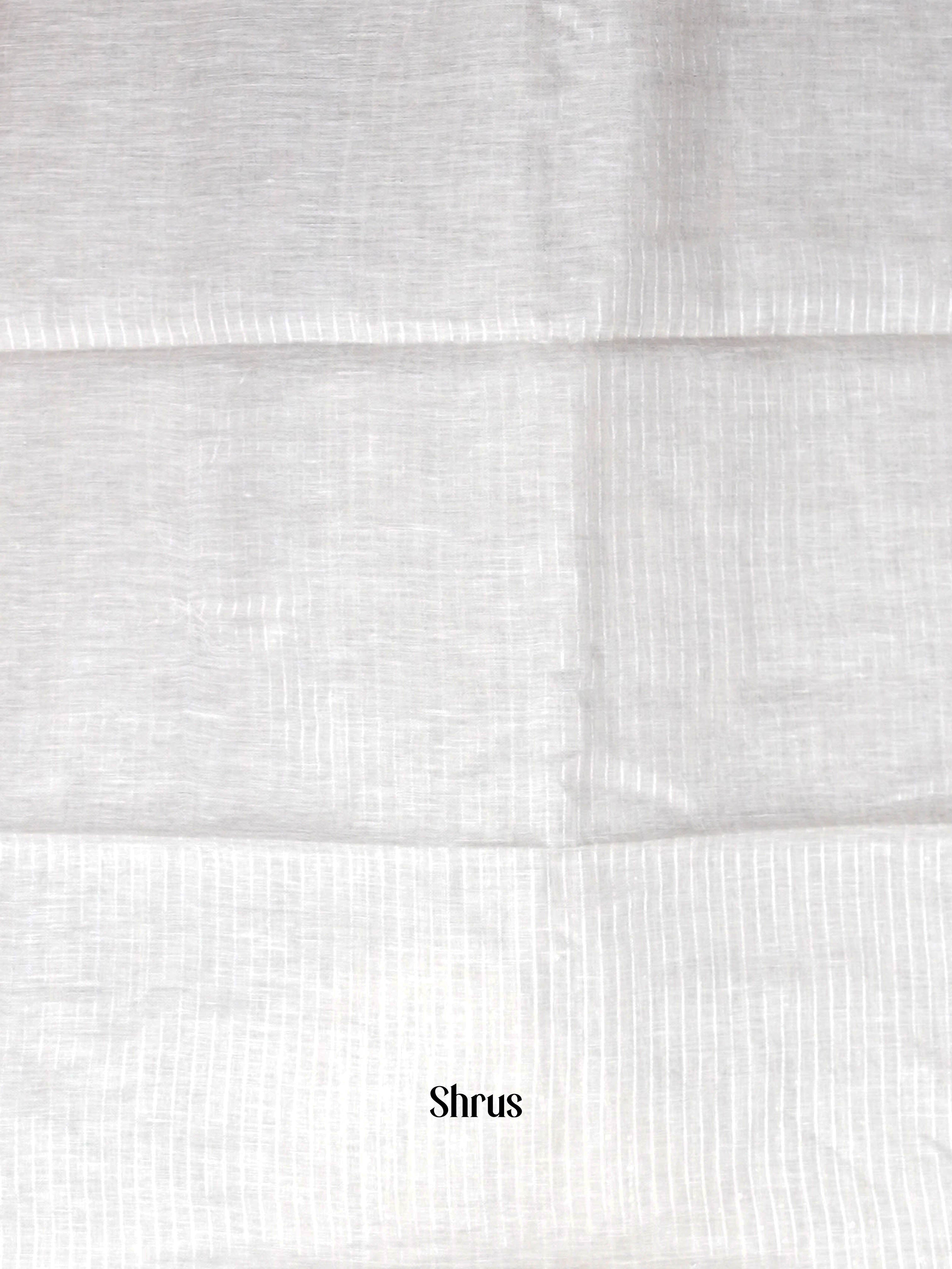 Cream - Linen Saree - Shop on ShrusEternity.com