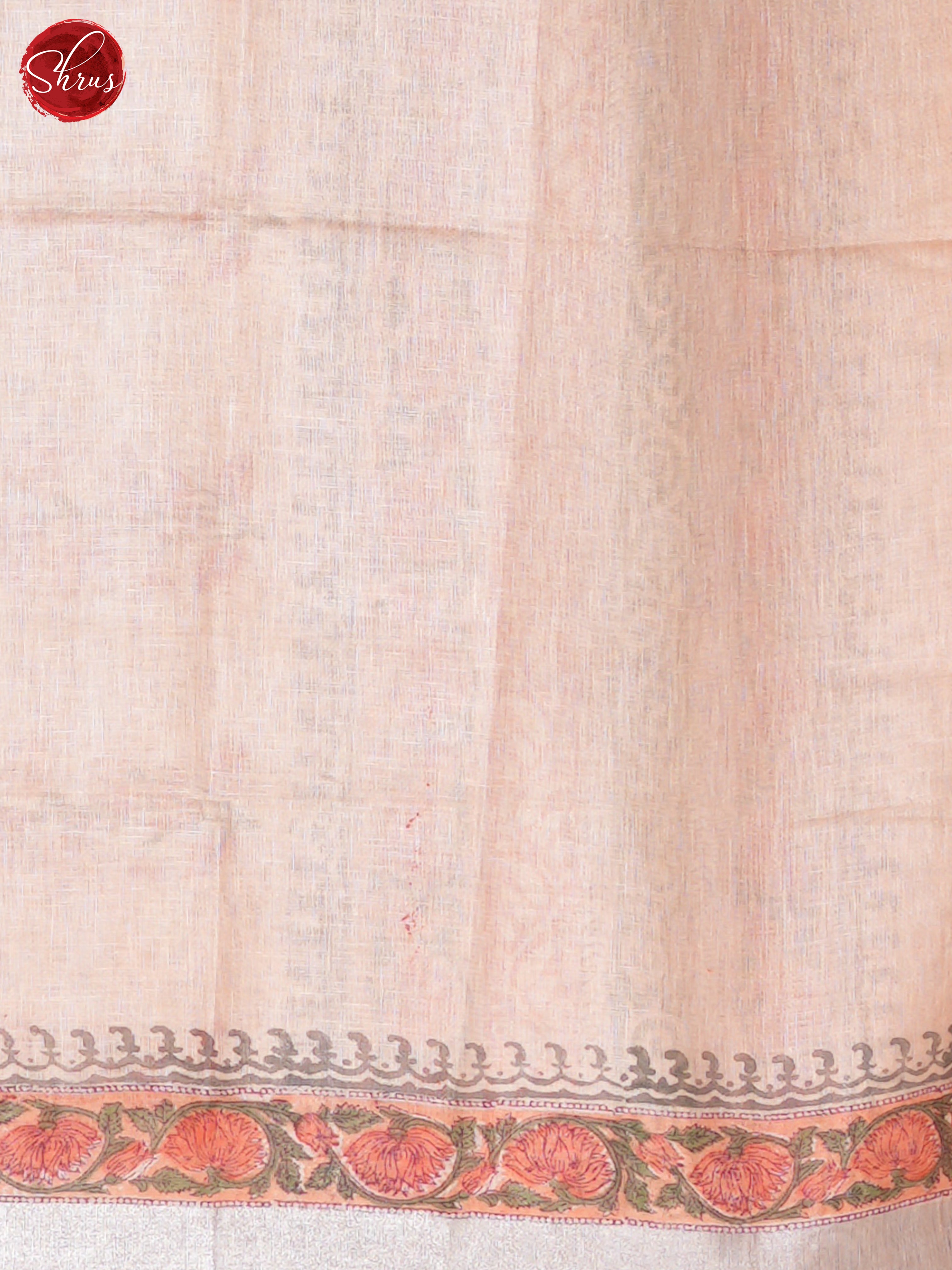 Peach - Linen Saree - Shop on ShrusEternity.com