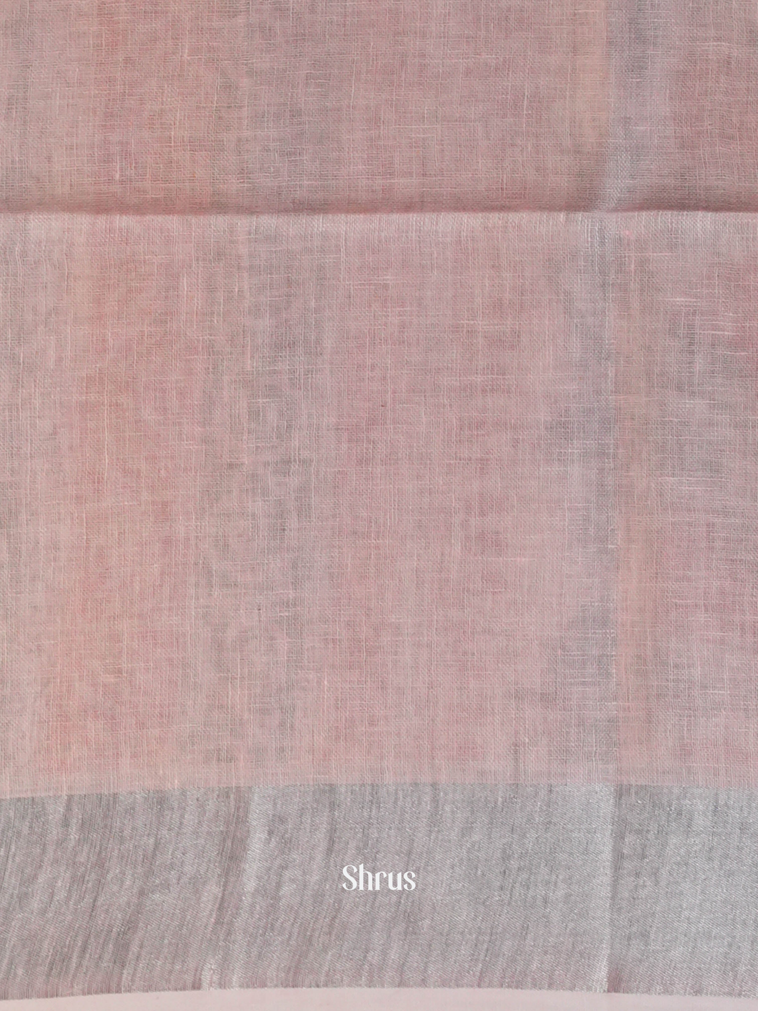 Peach - Linen Saree Saree - Shop on ShrusEternity.com