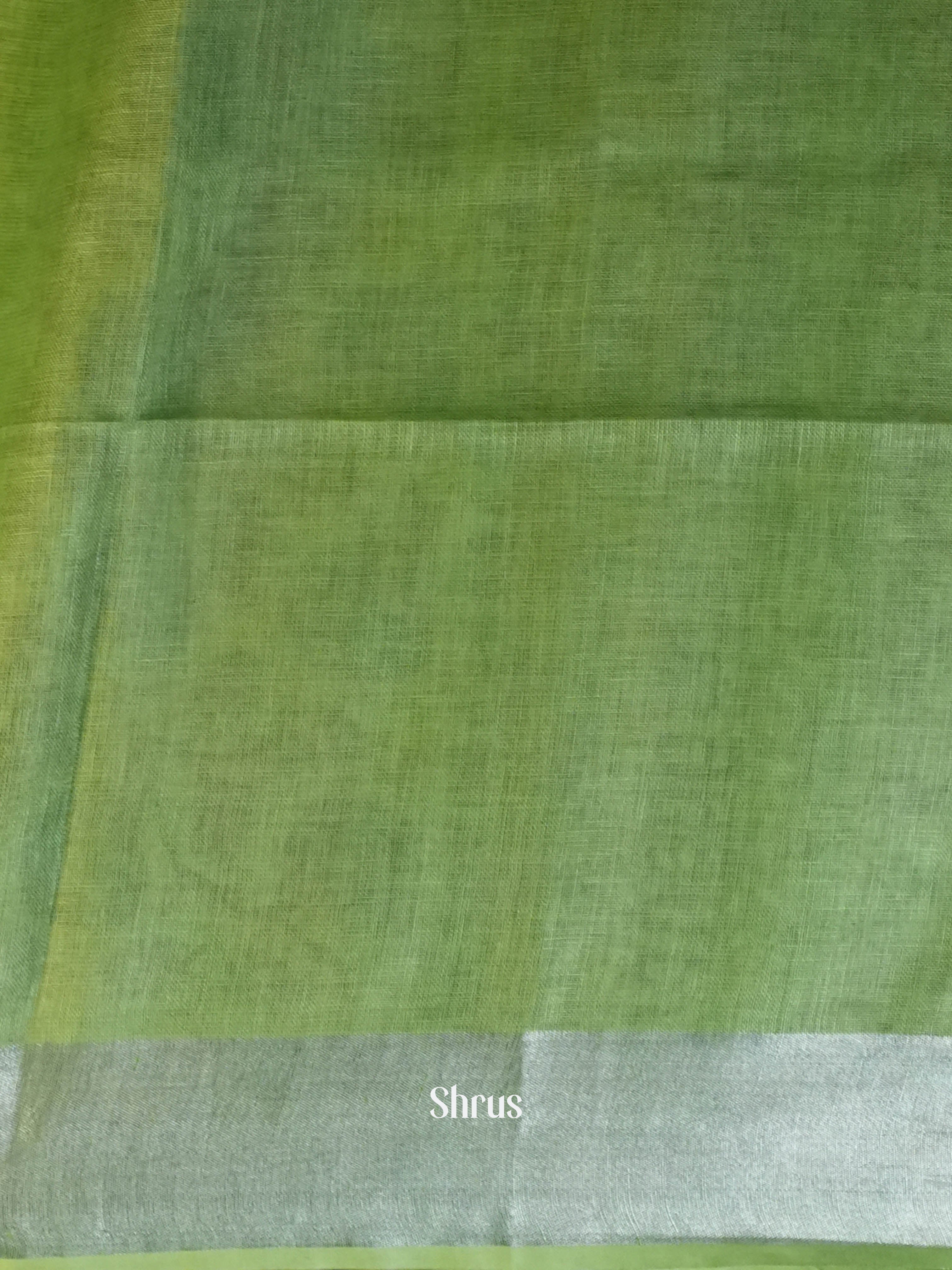 Green - Linen Saree Saree - Shop on ShrusEternity.com