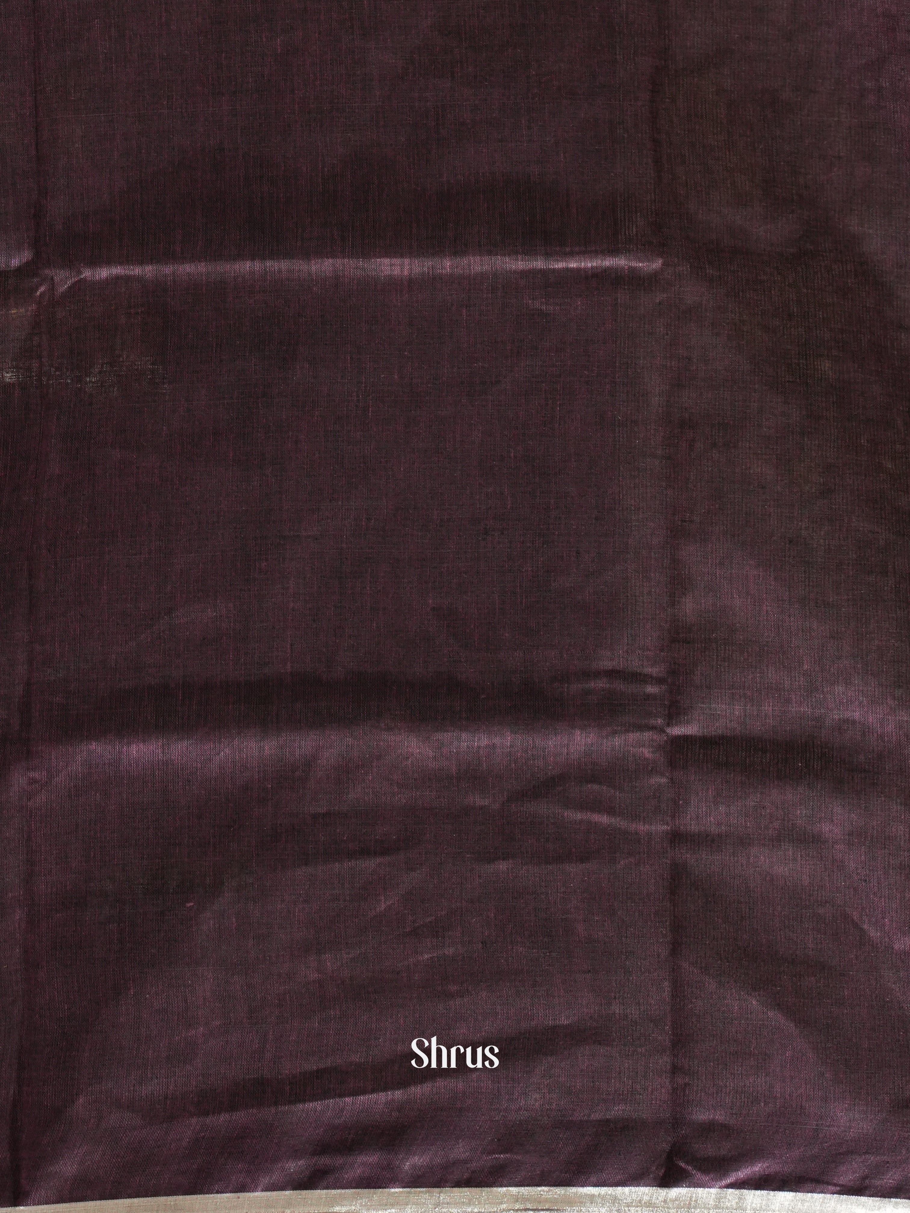 Brown - Linen Saree - Shop on ShrusEternity.com