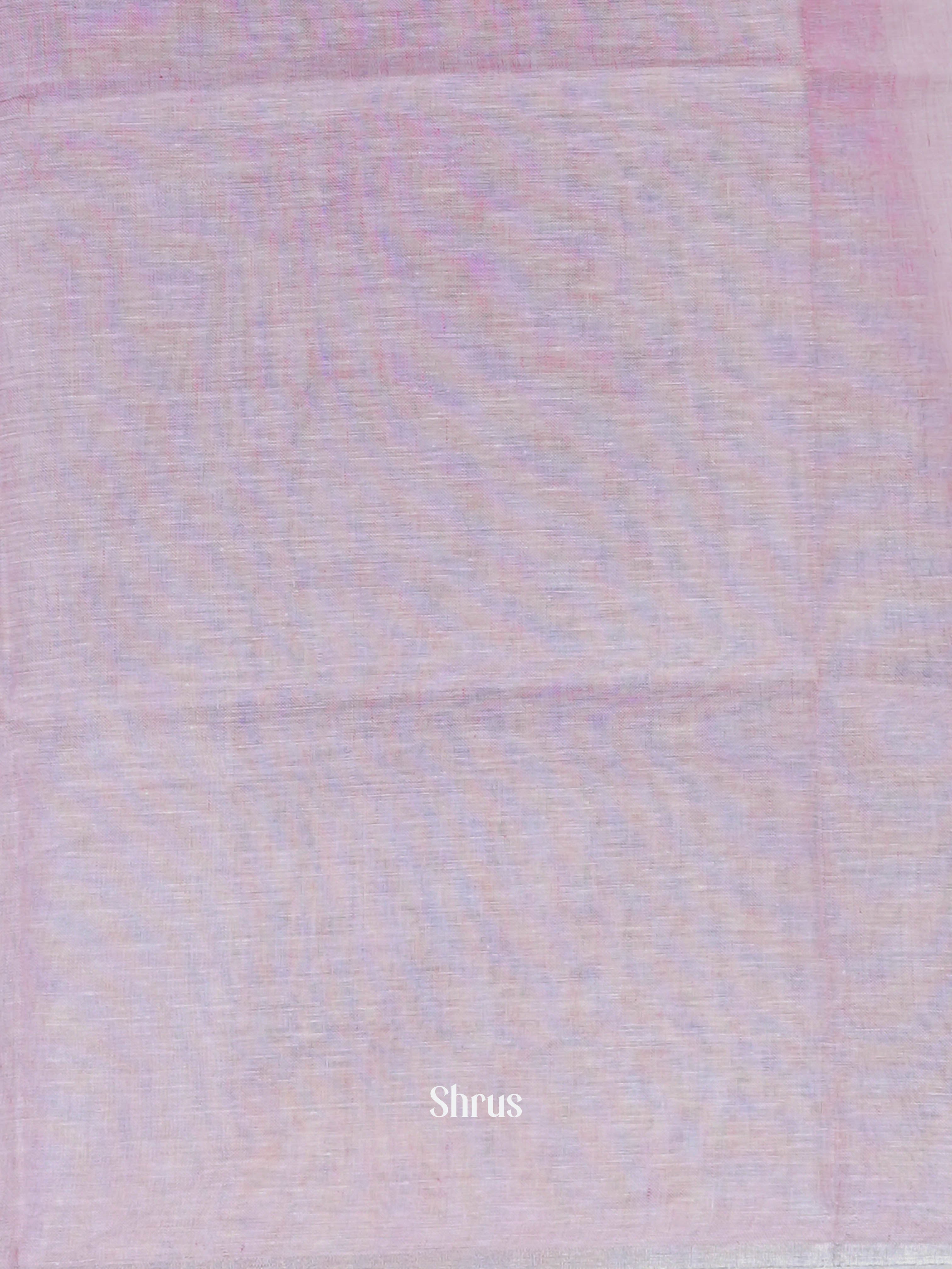 Cream & Pink - Linen Saree - Shop on ShrusEternity.com