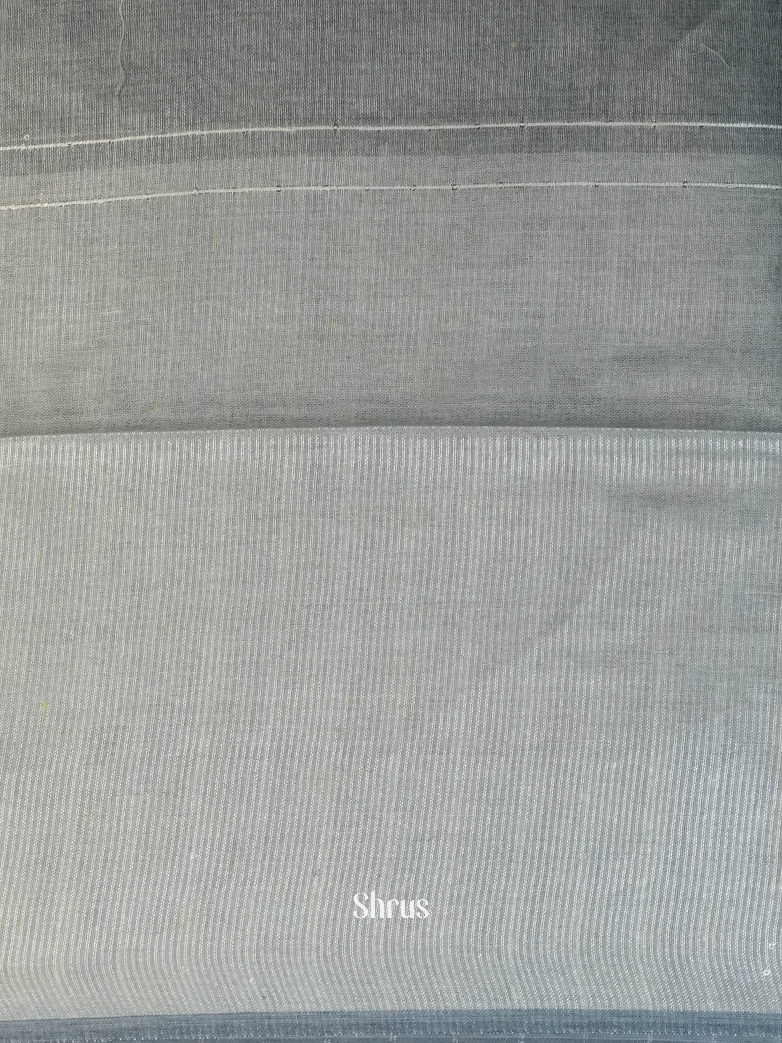 Greyish Green - Linen Saree Saree - Shop on ShrusEternity.com