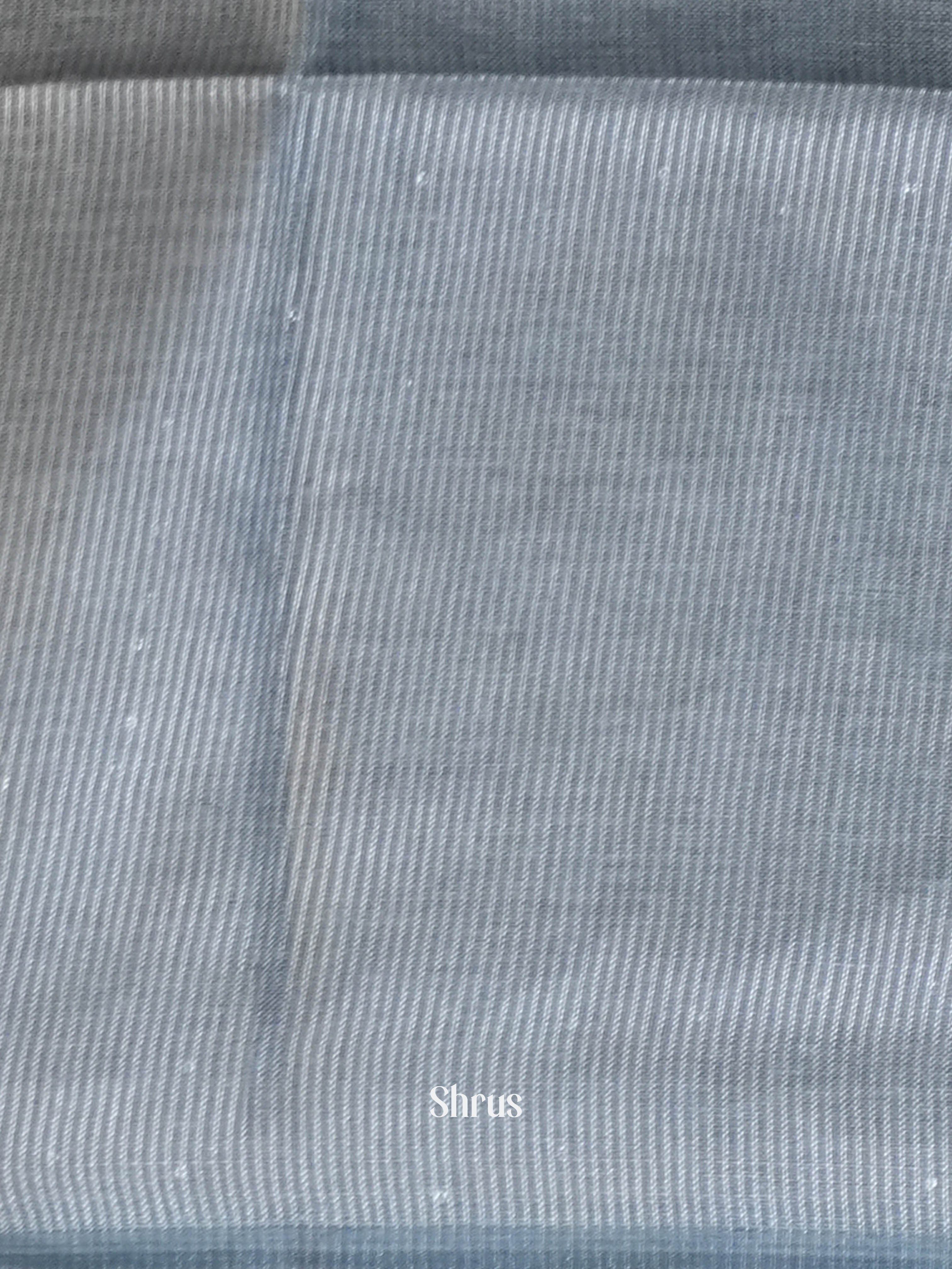 Grey - Linen Saree Saree - Shop on ShrusEternity.com