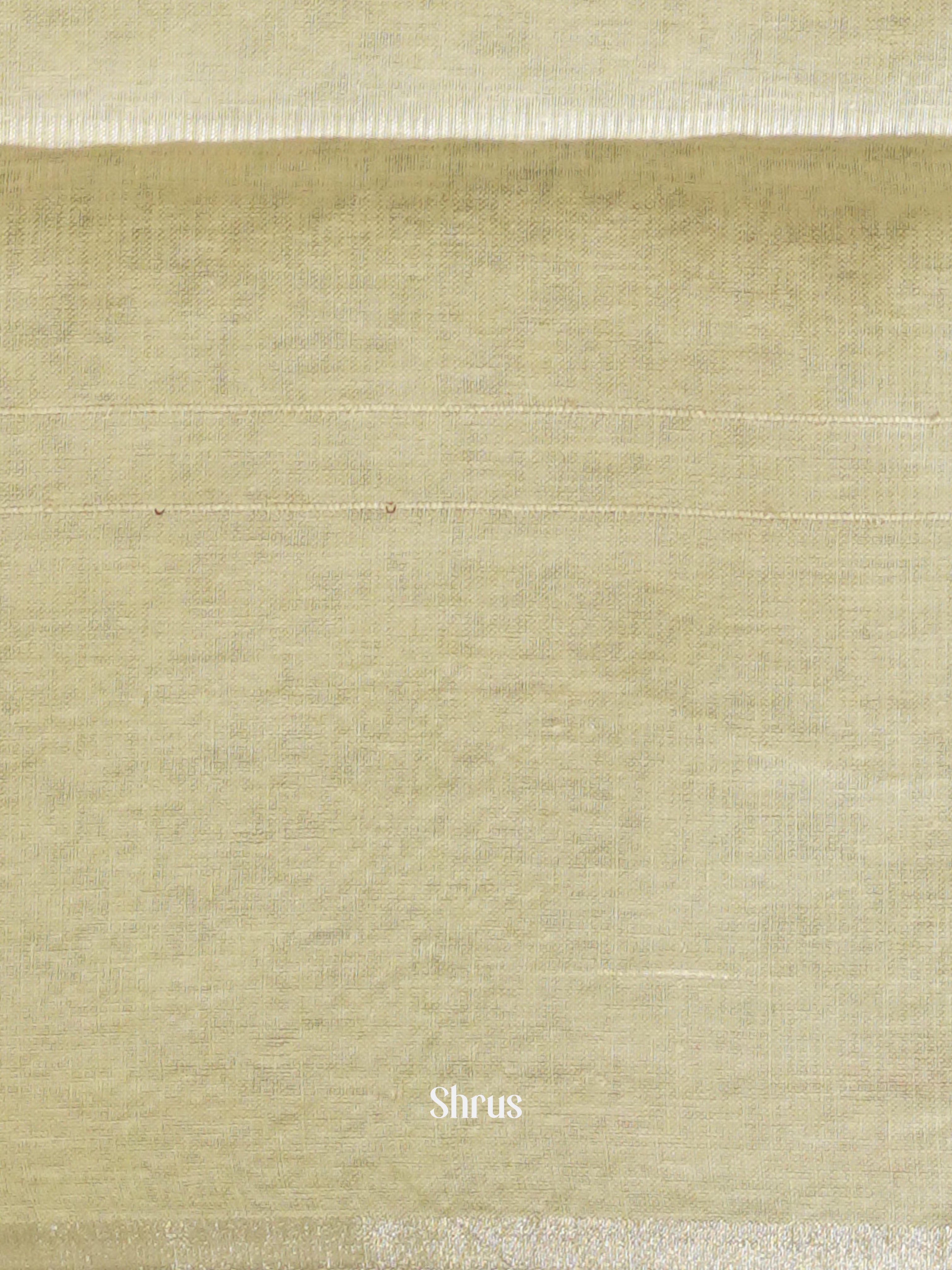 Green & Cream - Linen Saree - Shop on ShrusEternity.com