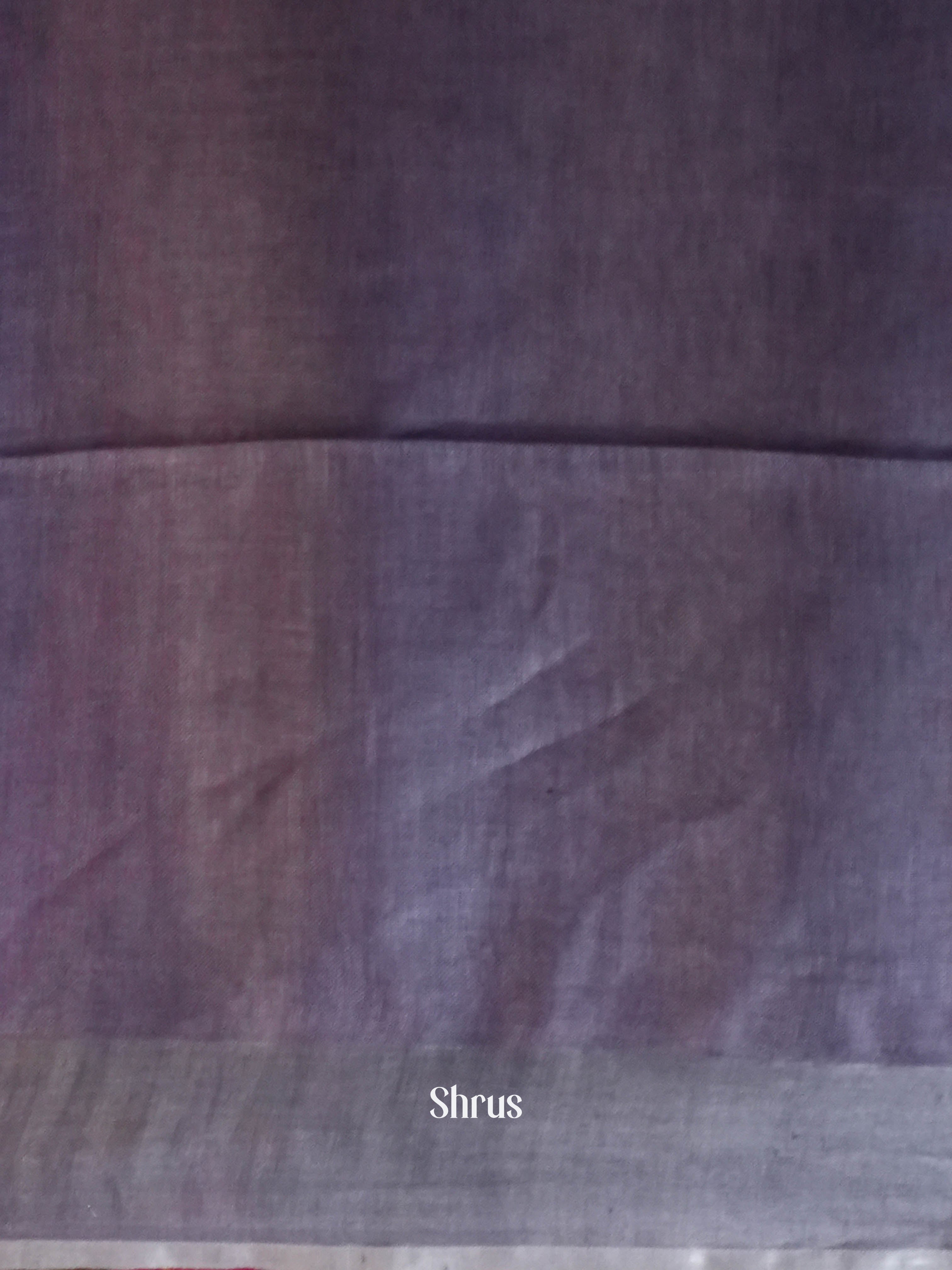 Purple - Linen Saree Saree - Shop on ShrusEternity.com