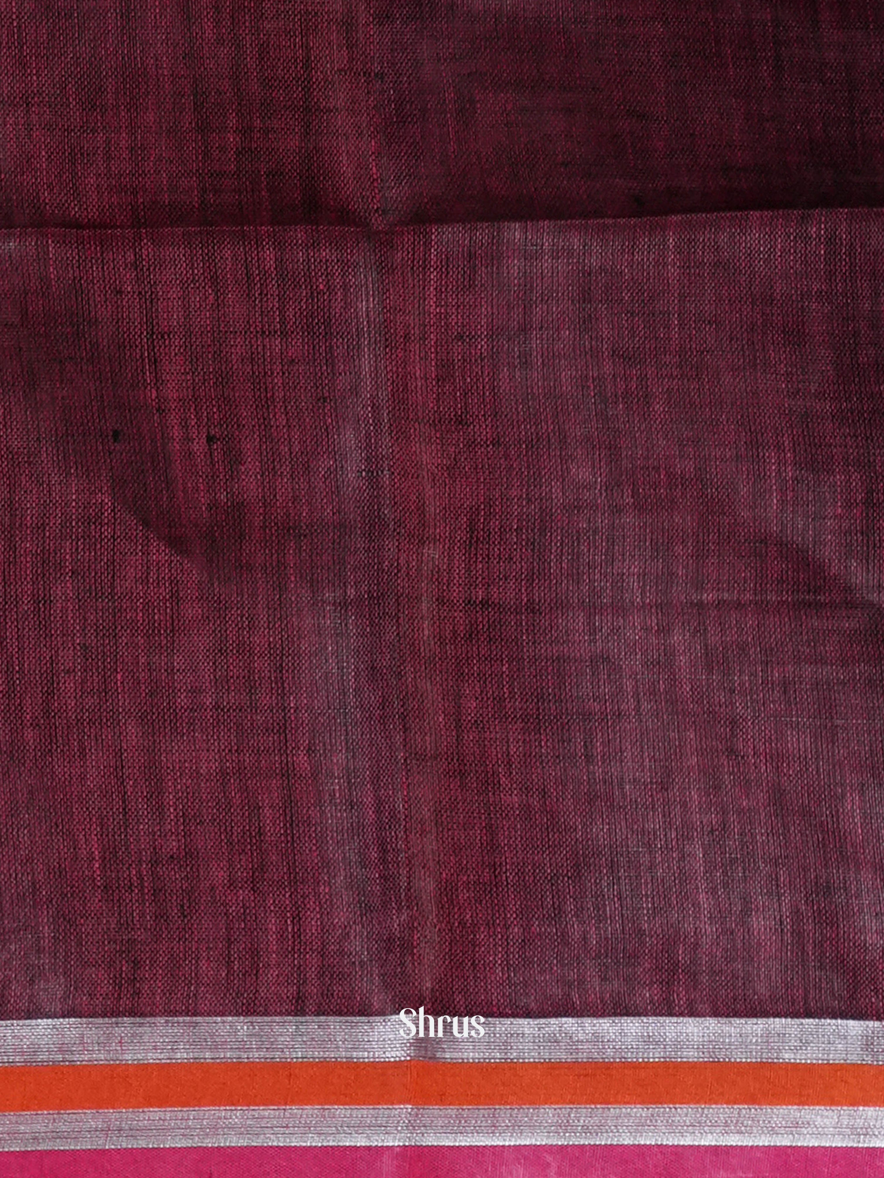 Black & Pink - Linen Saree Saree - Shop on ShrusEternity.com