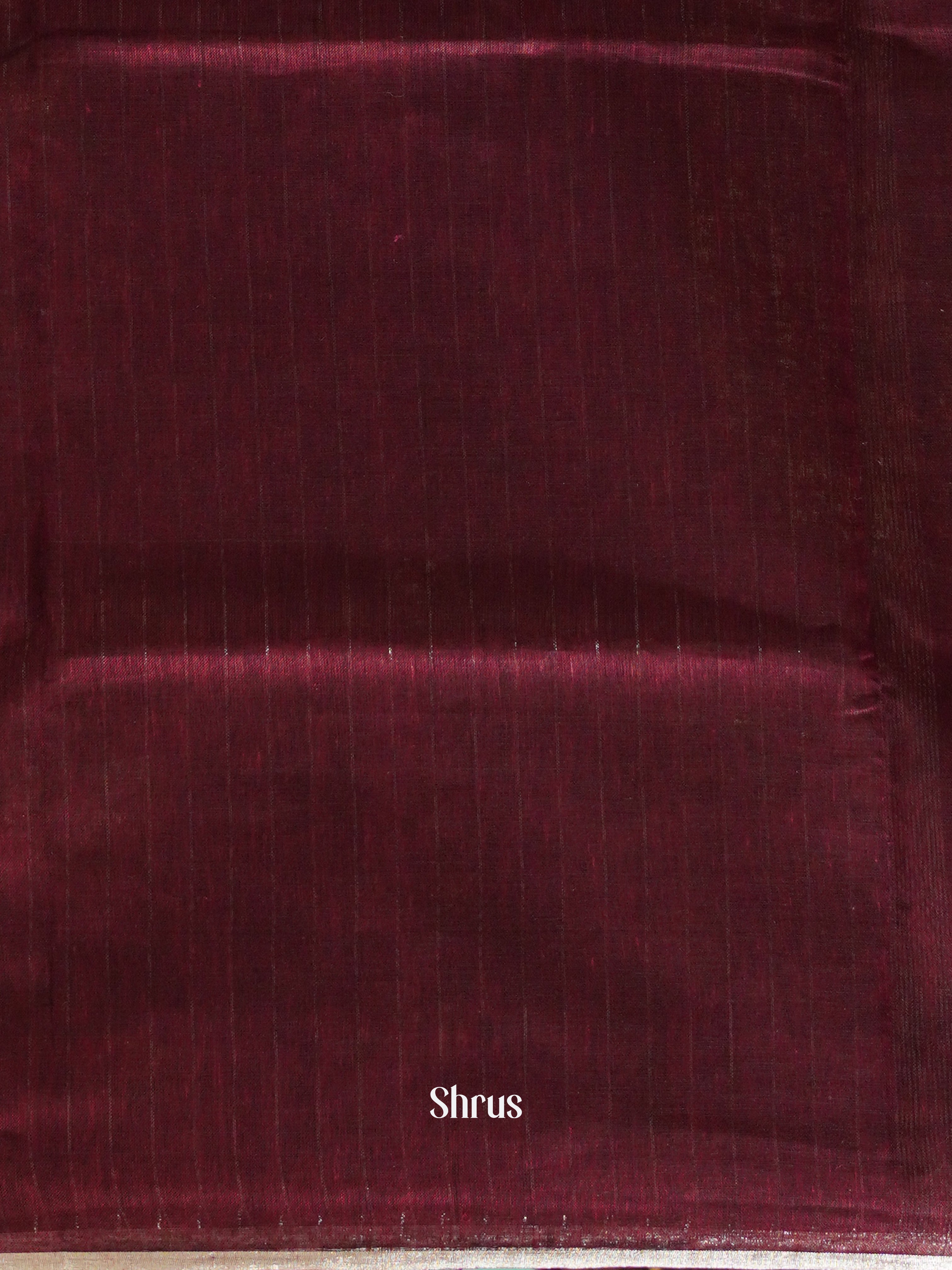 Wine (Single tone) - Linen Saree - Shop on ShrusEternity.com