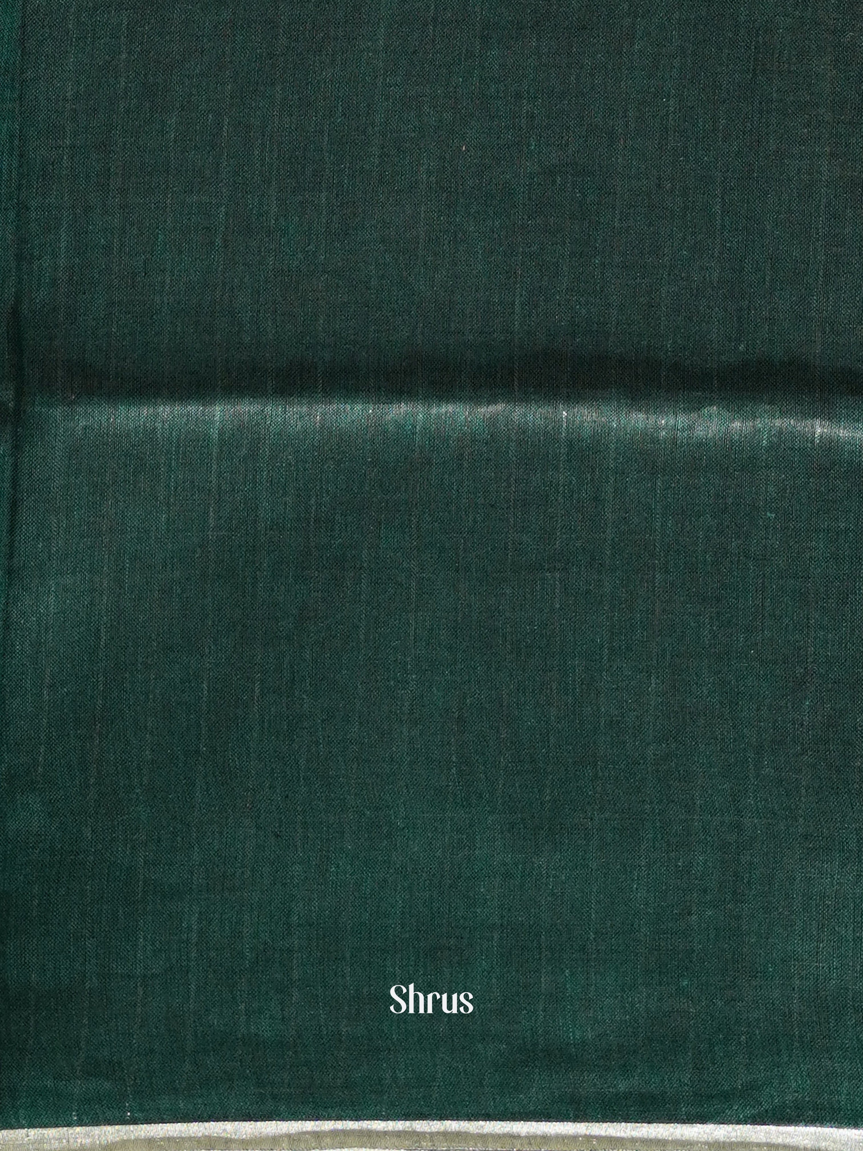 Green (Single tone) - Linen Saree - Shop on ShrusEternity.com