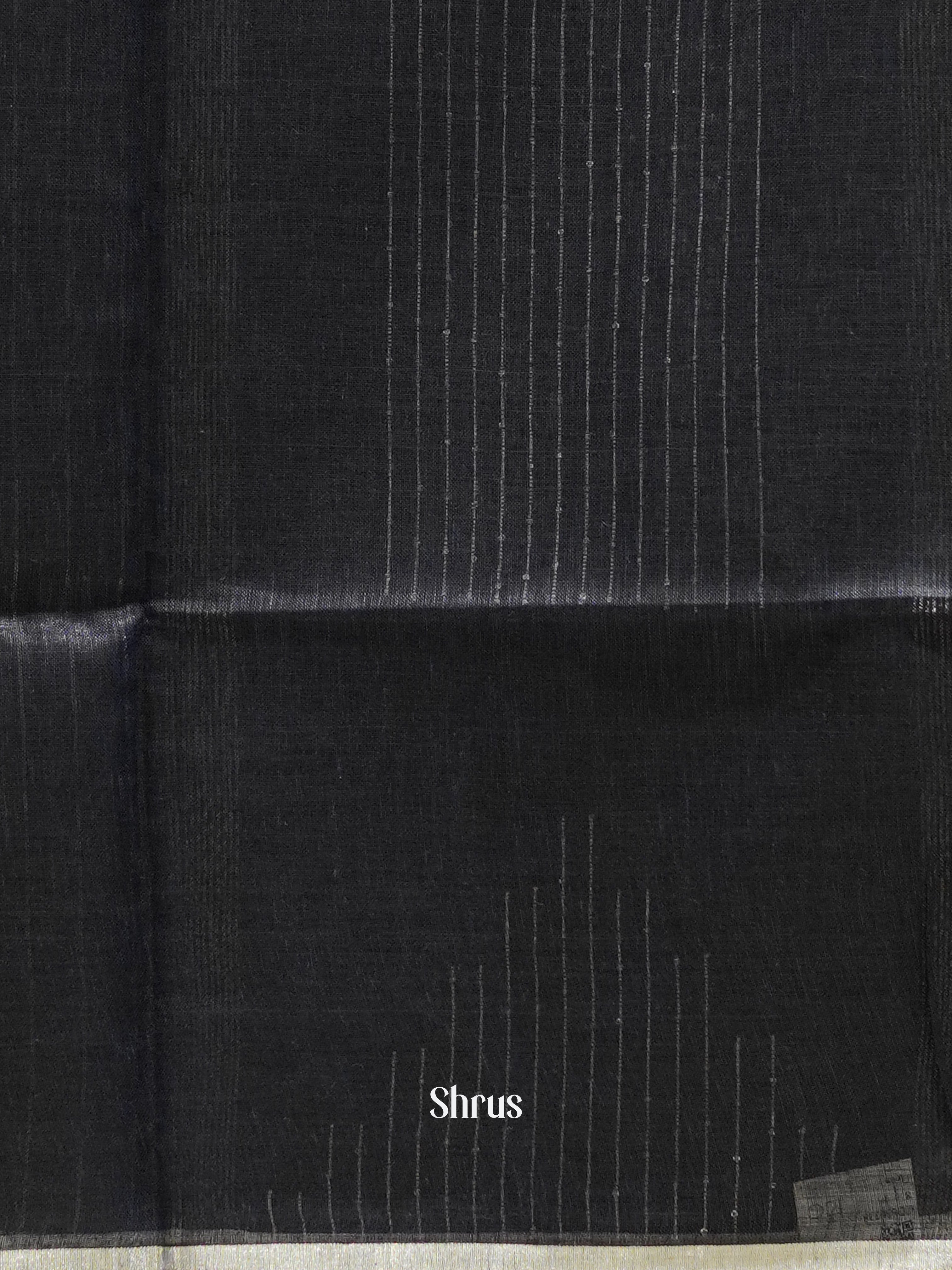 Blue (Single tone)- Linen Saree - Shop on ShrusEternity.com