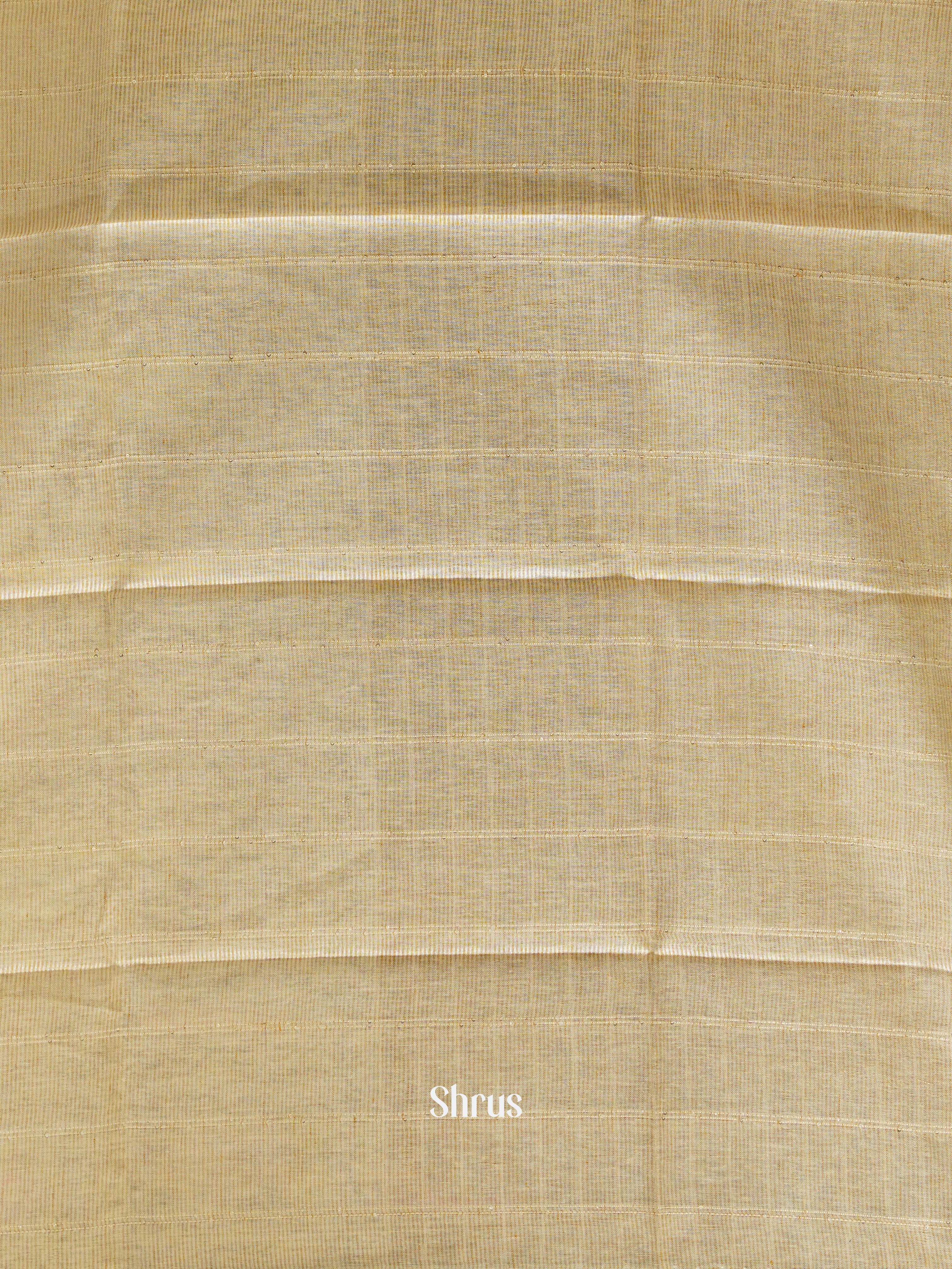 Cream & Gold - Linen Saree - Shop on ShrusEternity.com