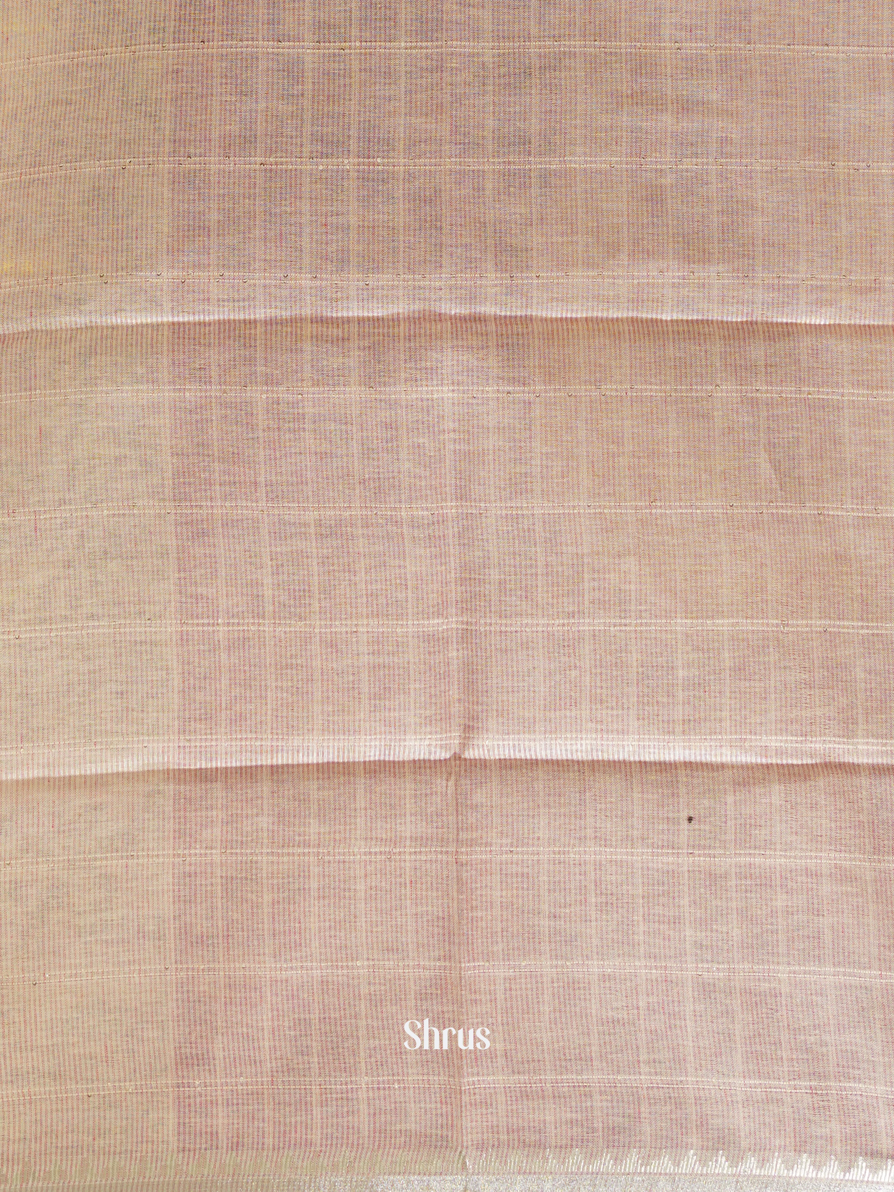 Cream & Pink - Linen Saree - Shop on ShrusEternity.com