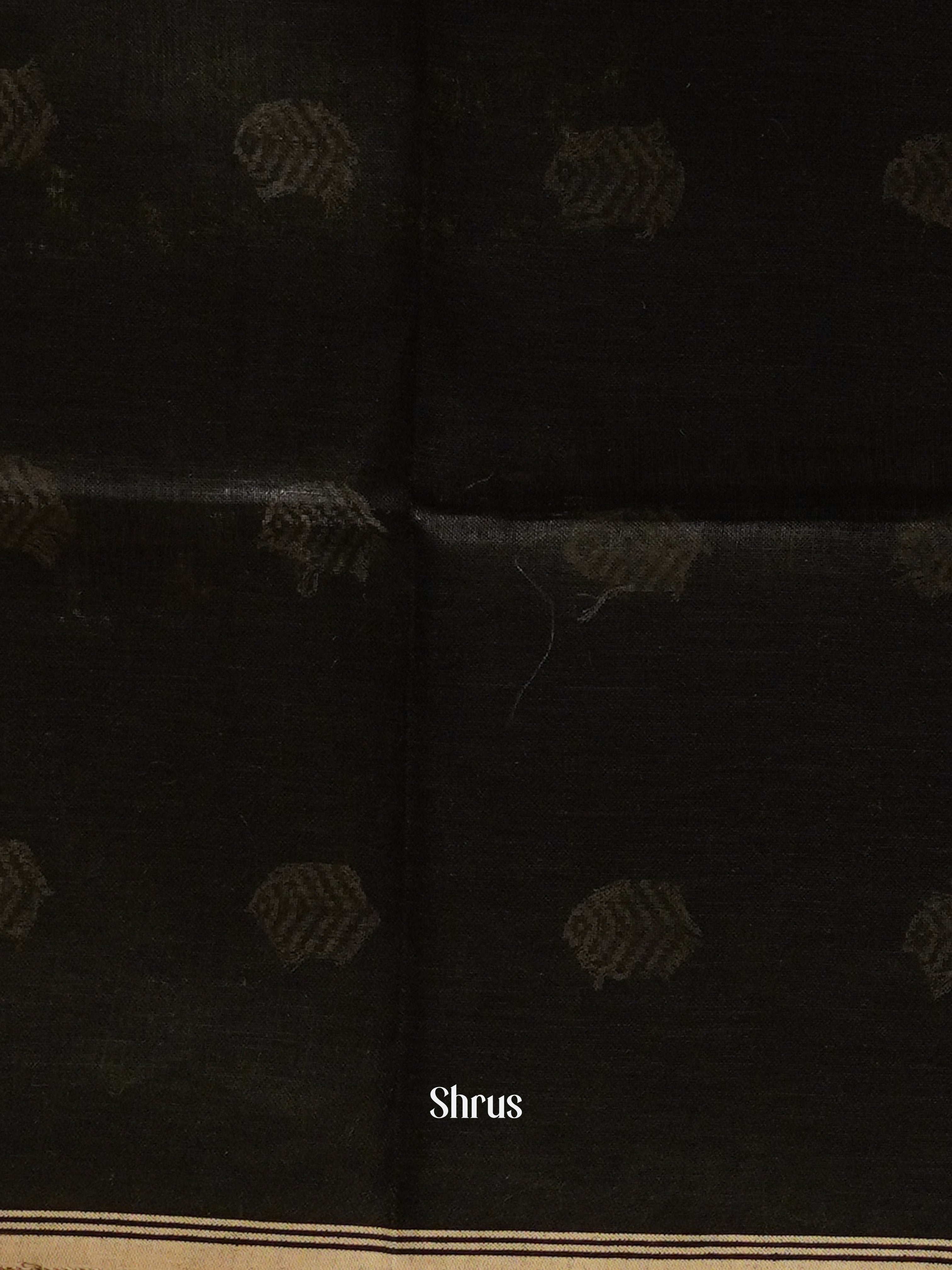 Black(Single Tone)- Linen Saree - Shop on ShrusEternity.com
