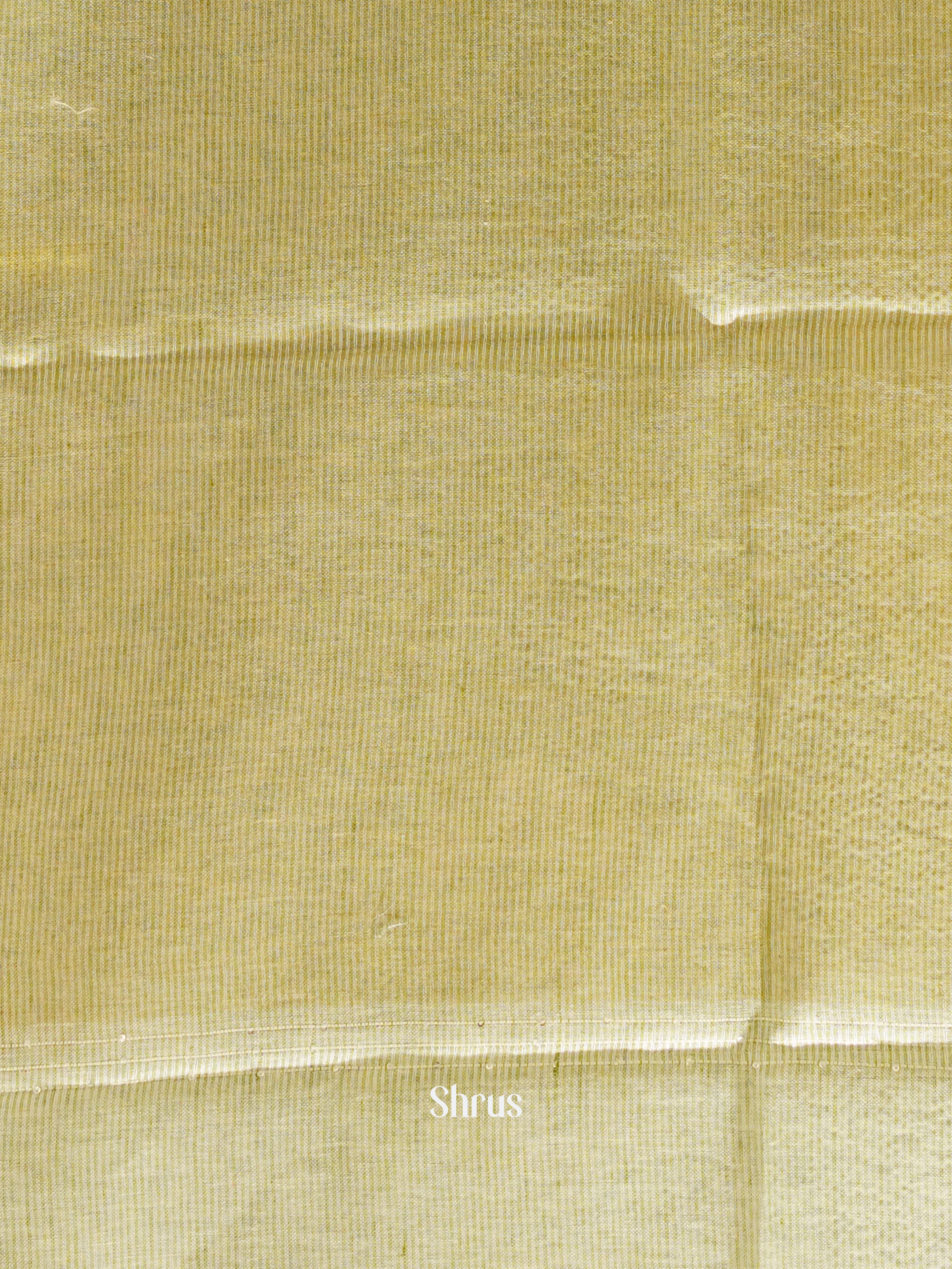 Green & Cream- Linen Saree - Shop on ShrusEternity.com
