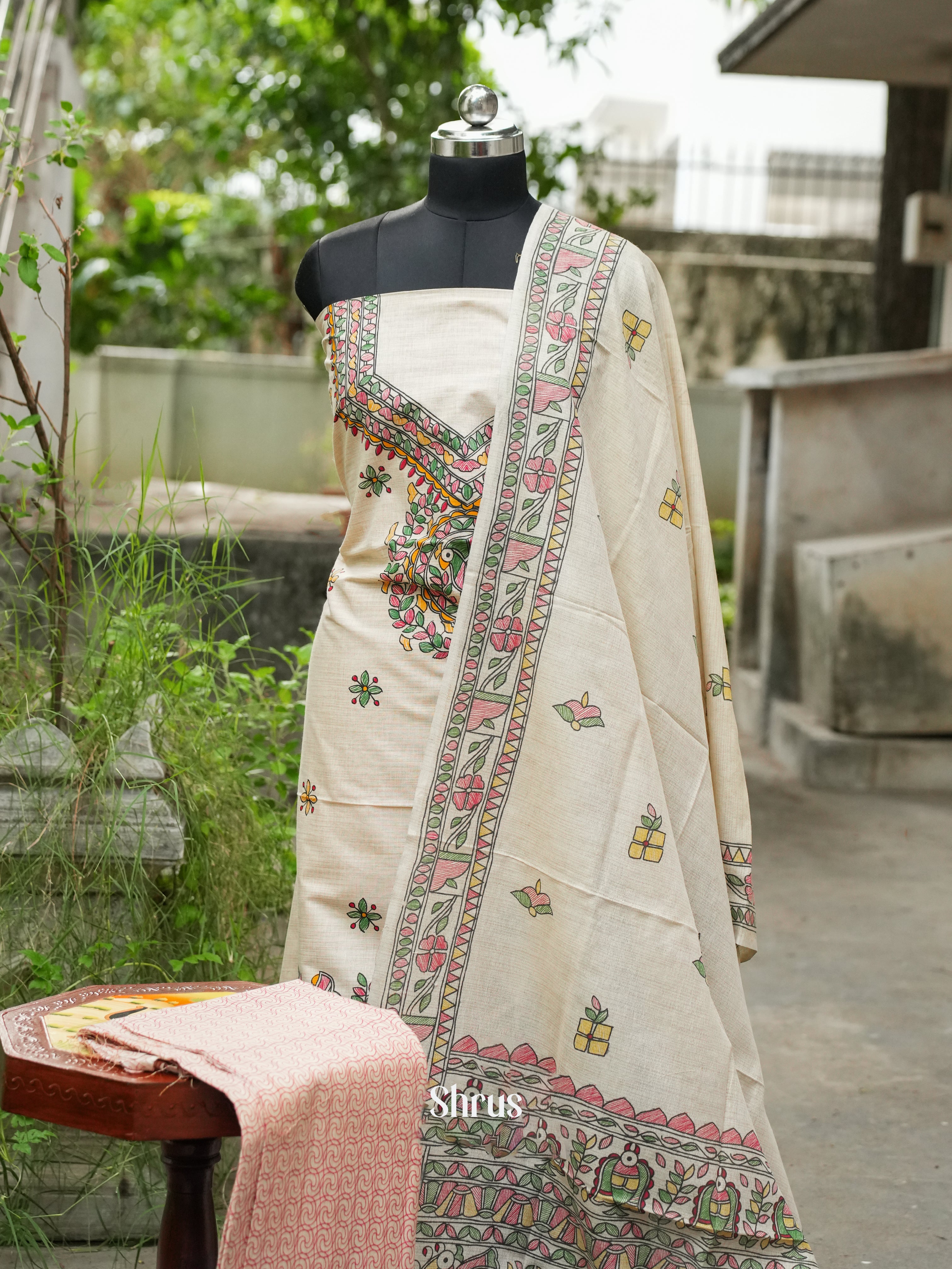 Cream - Madhubani salwar - Shop on ShrusEternity.com
