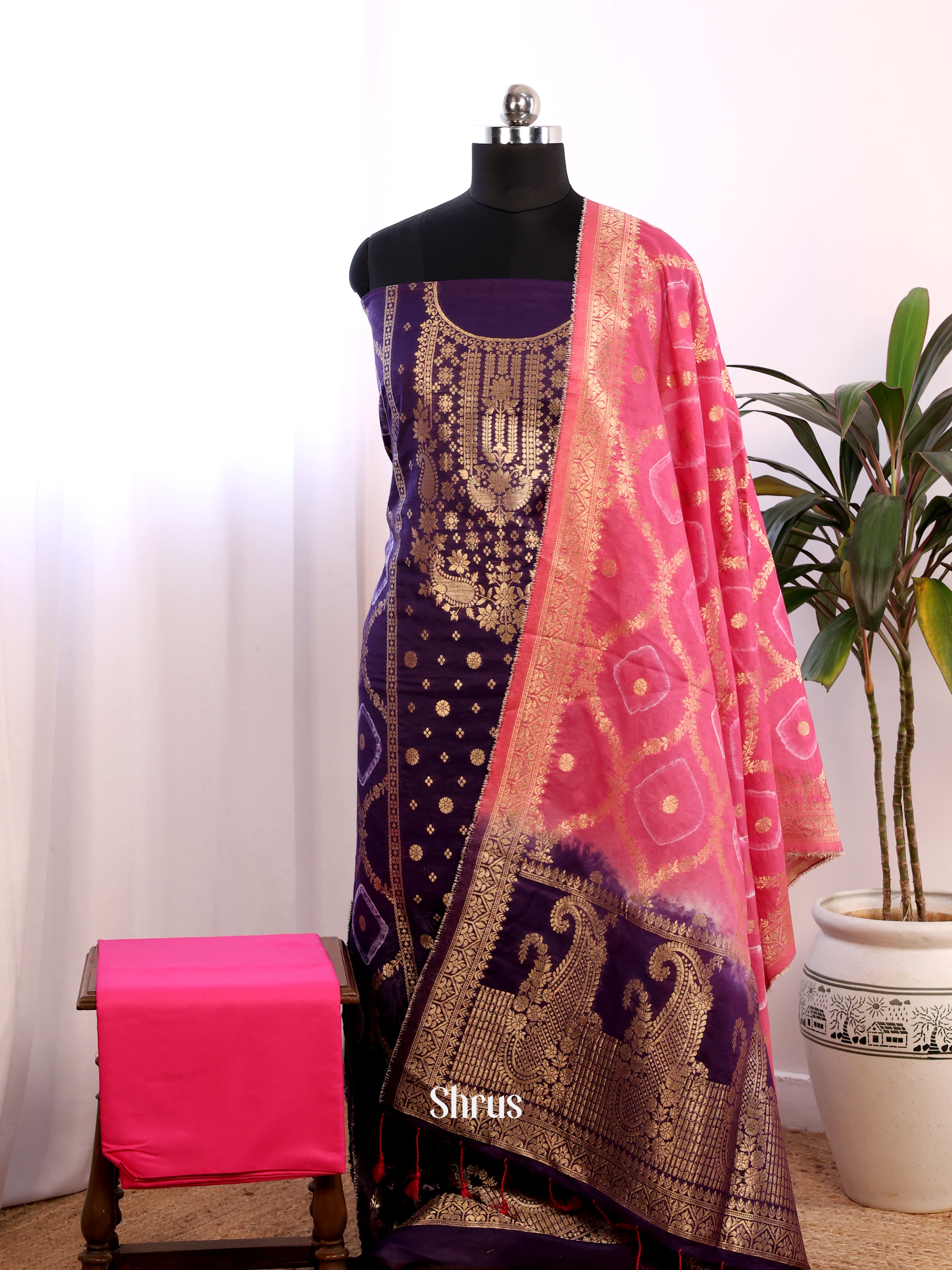CES02055 - North silkcotton salwar - Shop on ShrusEternity.com