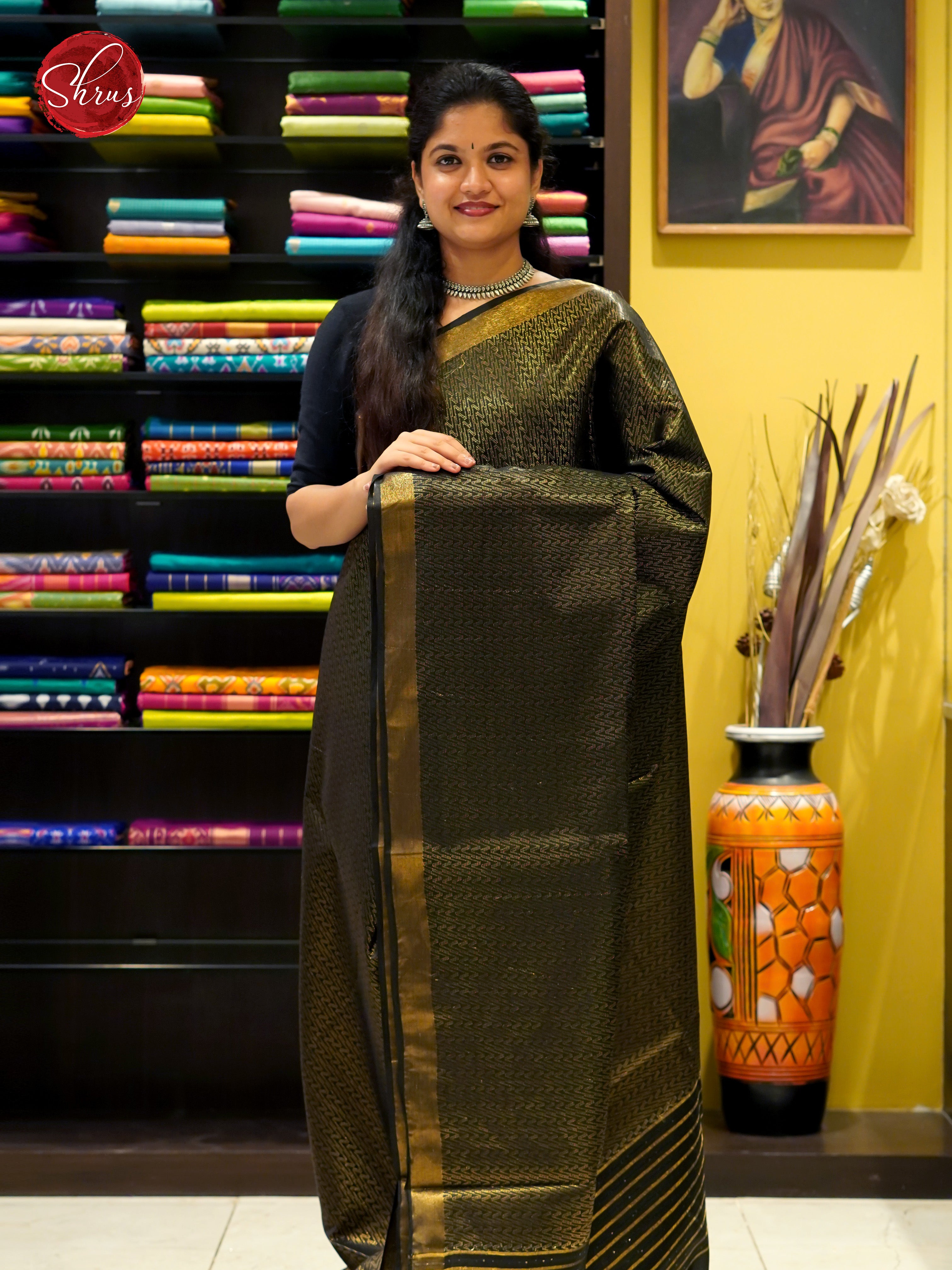 Green(Single Tone) - Semi Tussar Saree - Shop on ShrusEternity.com