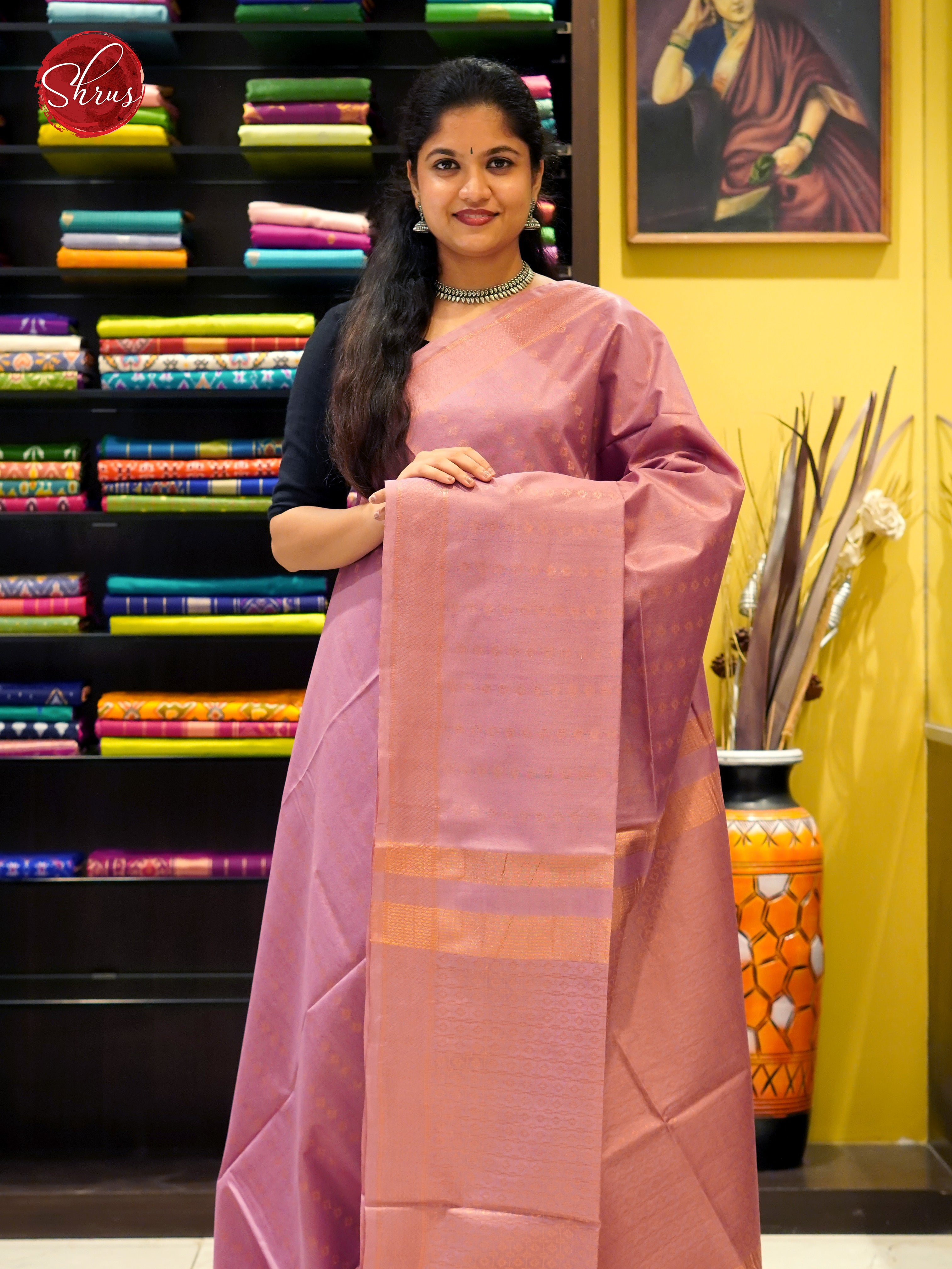 Pink(Single Tone)- Semi Tussar - Shop on ShrusEternity.com