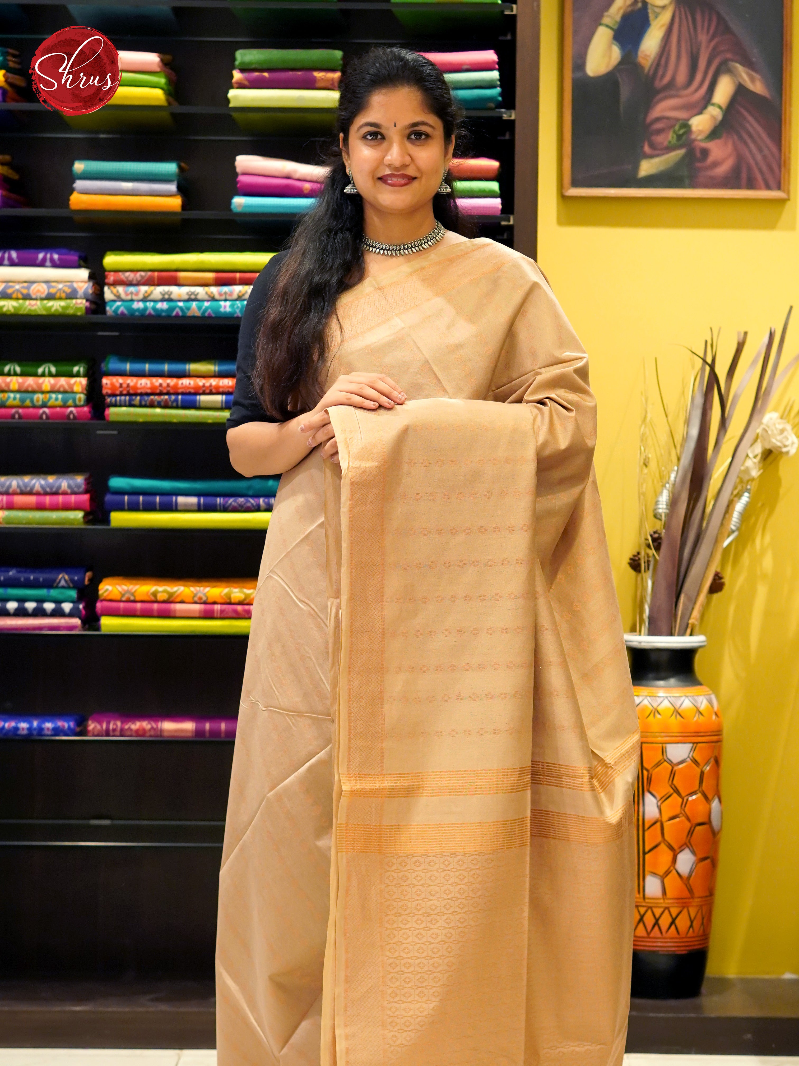 Sandal(Single Tone) - Semi Tussar - Shop on ShrusEternity.com