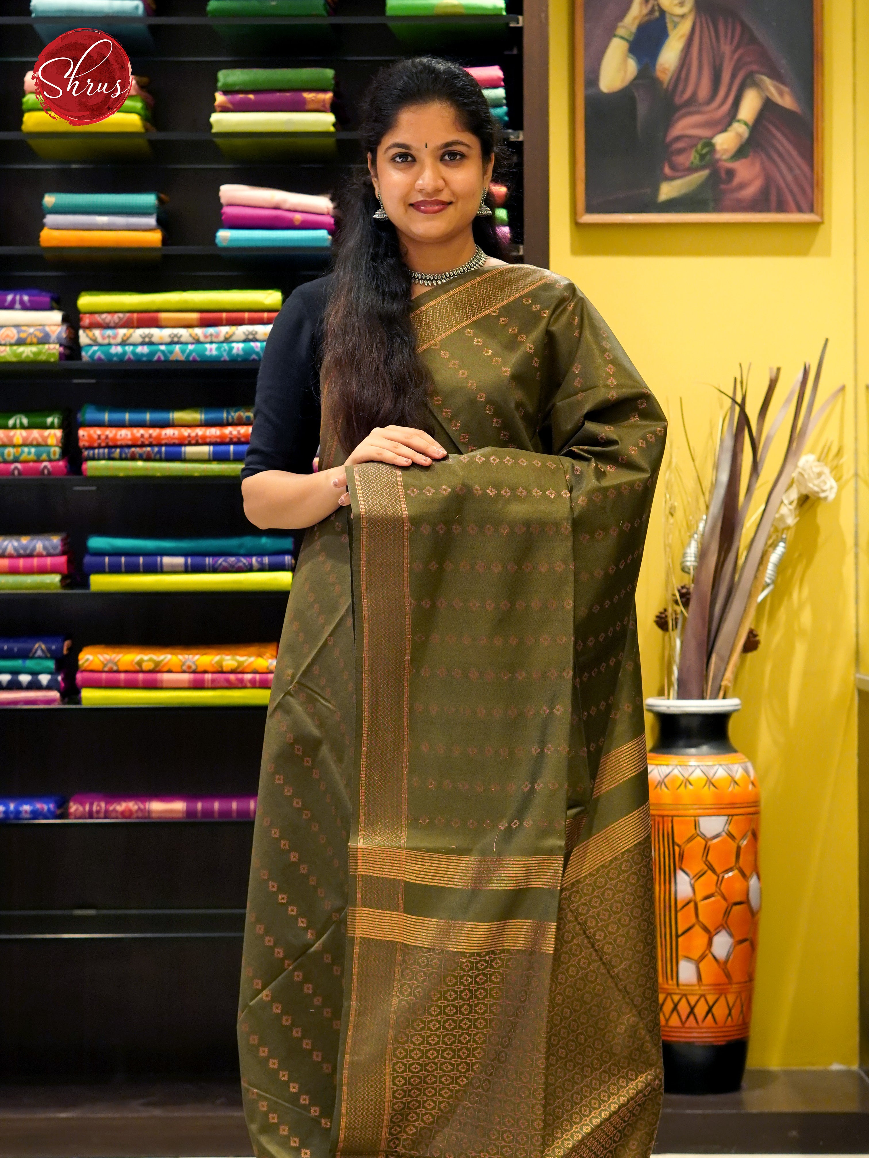 Green(Single Tone) - Semi Tussar - Shop on ShrusEternity.com