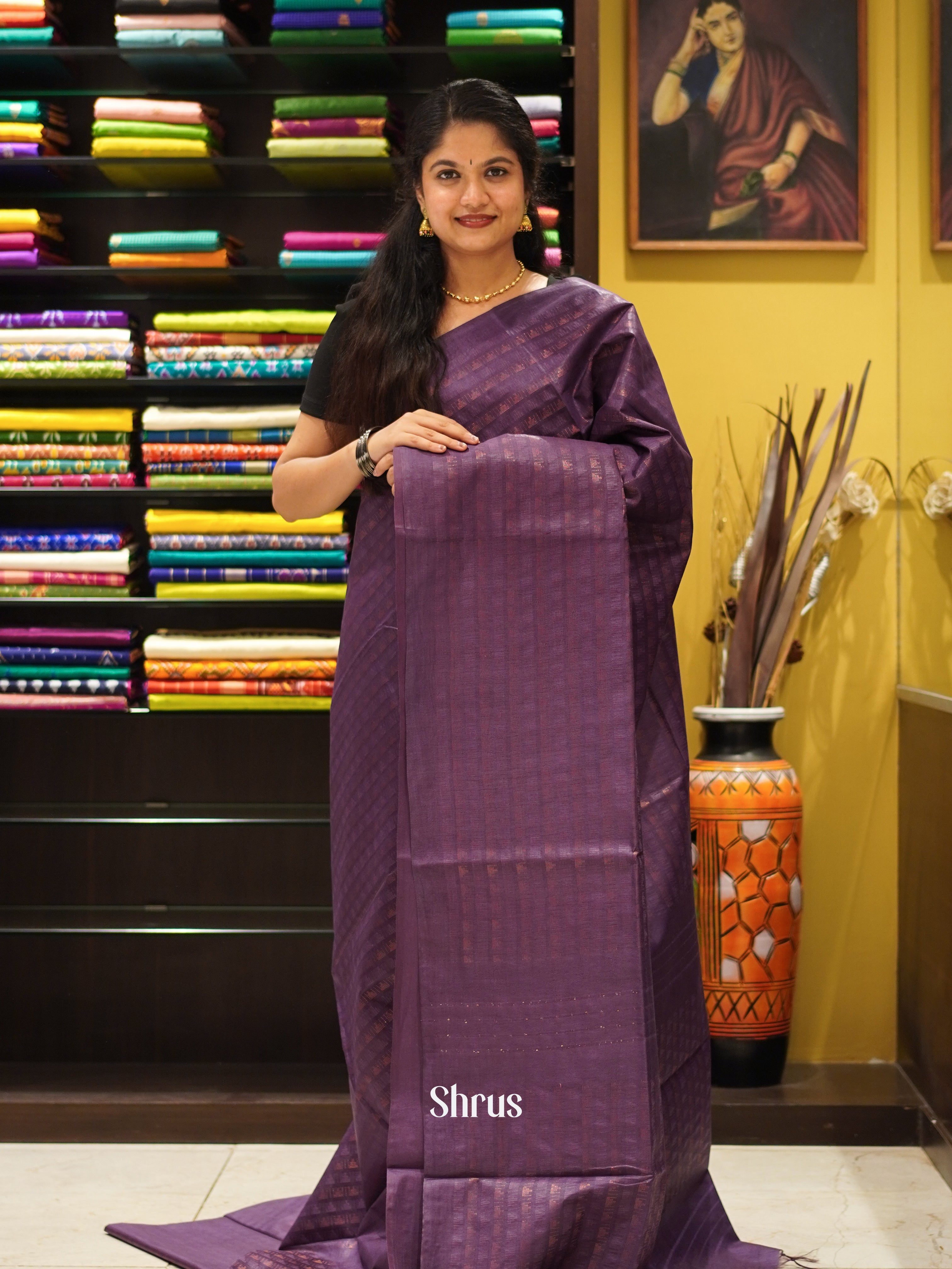 CES02124 - Semi Tussar Saree - Shop on ShrusEternity.com