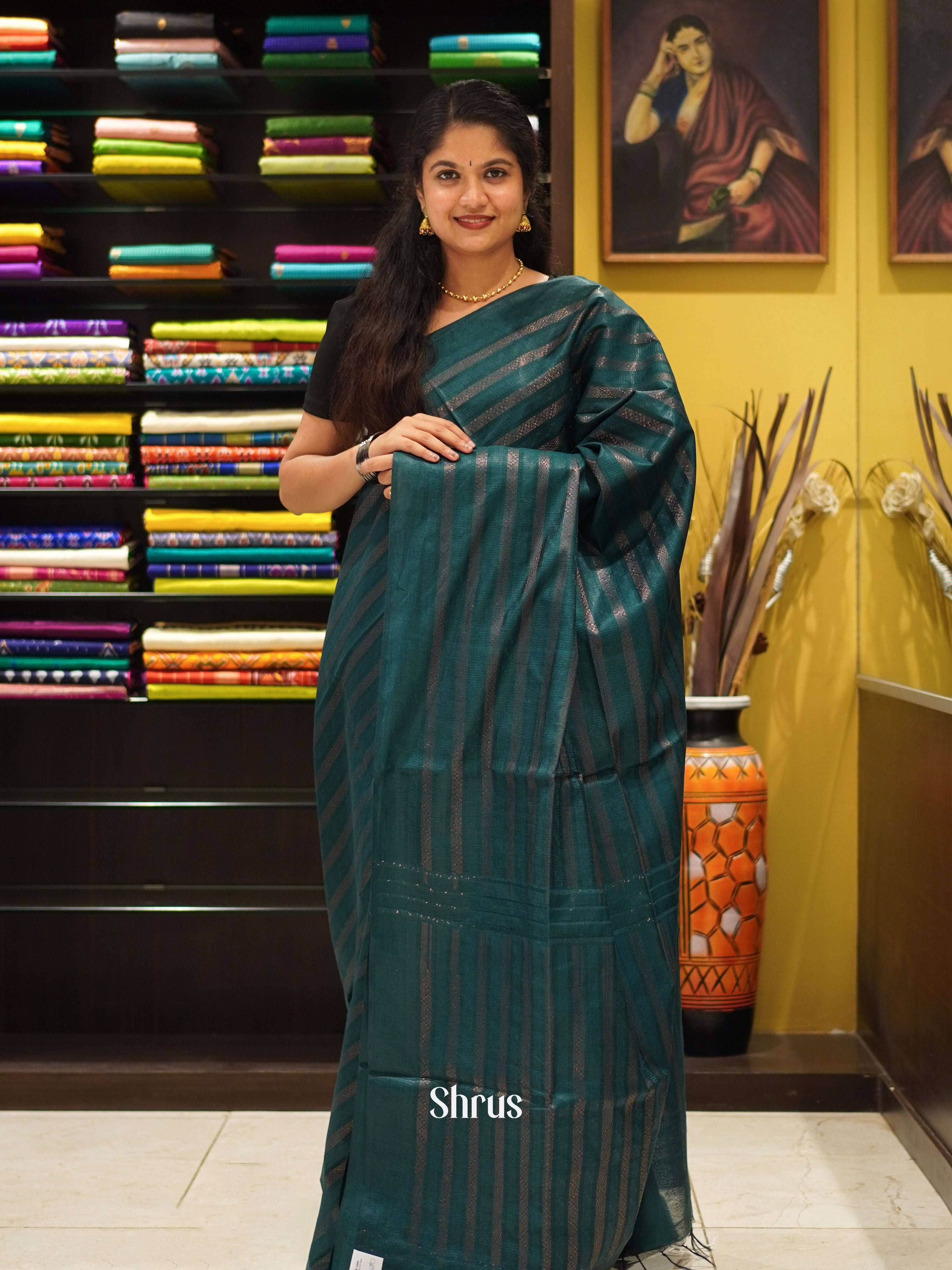 CES02132 - Semi Tussar Saree - Shop on ShrusEternity.com