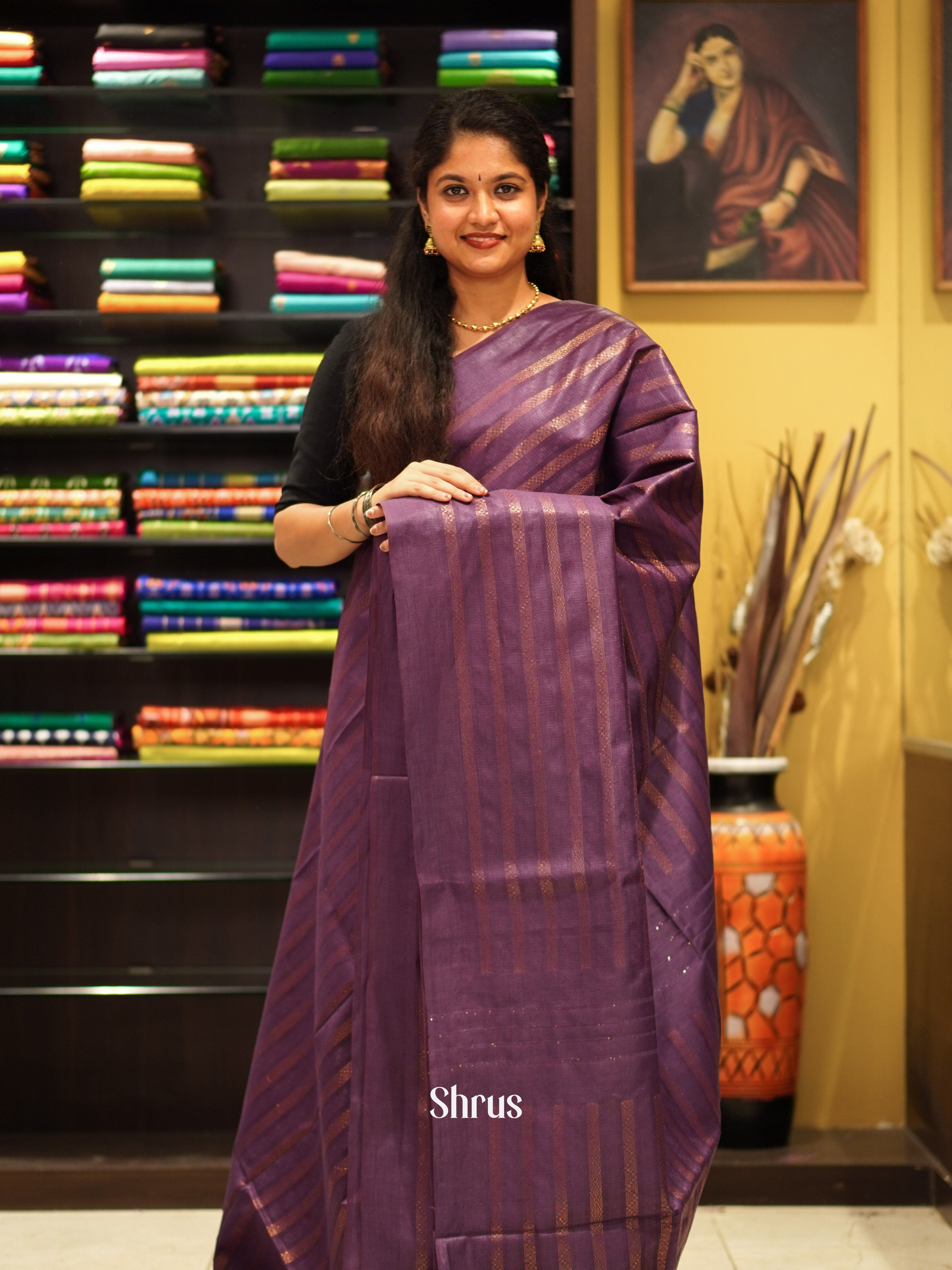 CES02138 - Semi Tussar Saree - Shop on ShrusEternity.com