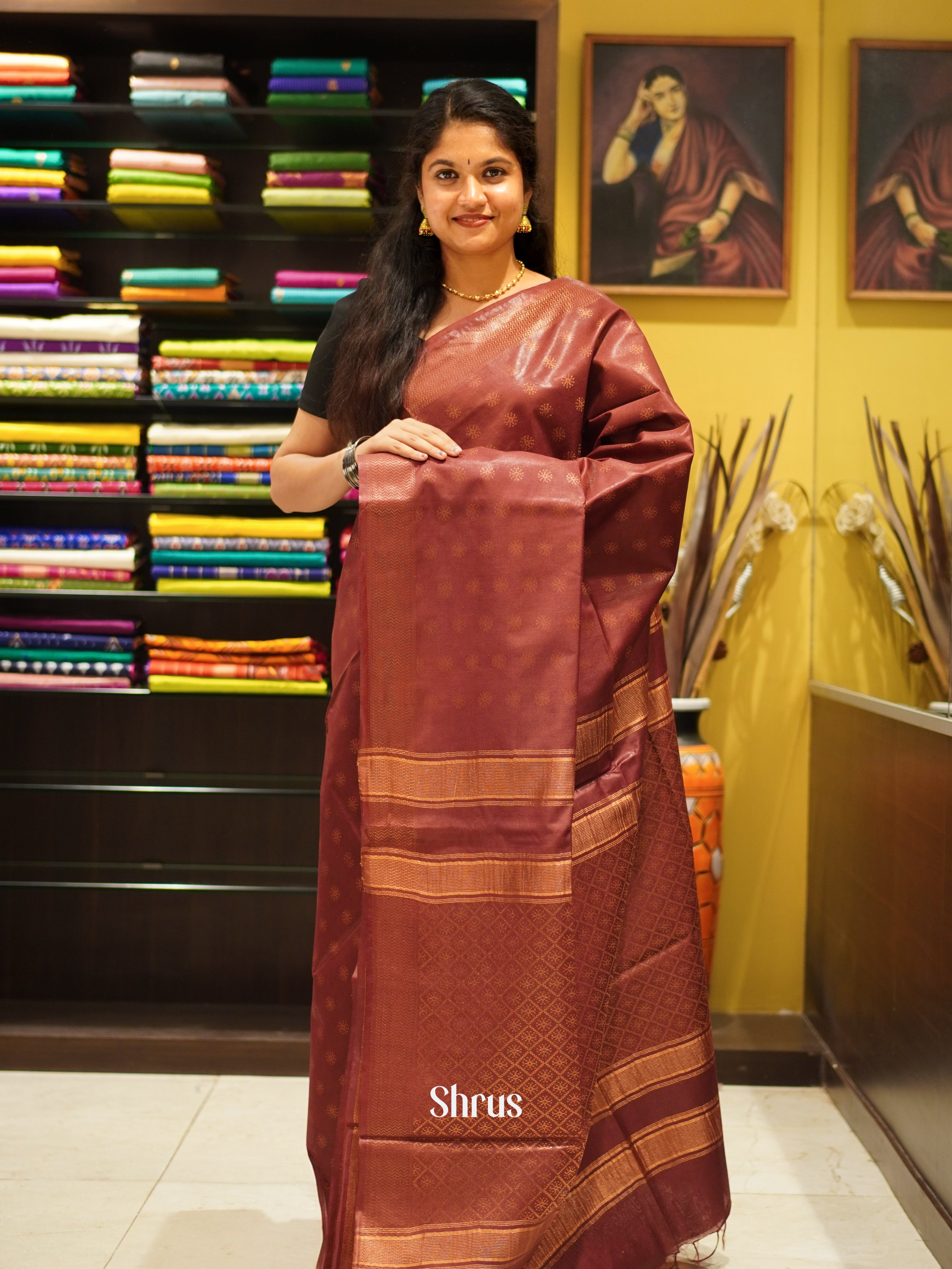 CES02216 - Semi Tussar Saree - Shop on ShrusEternity.com