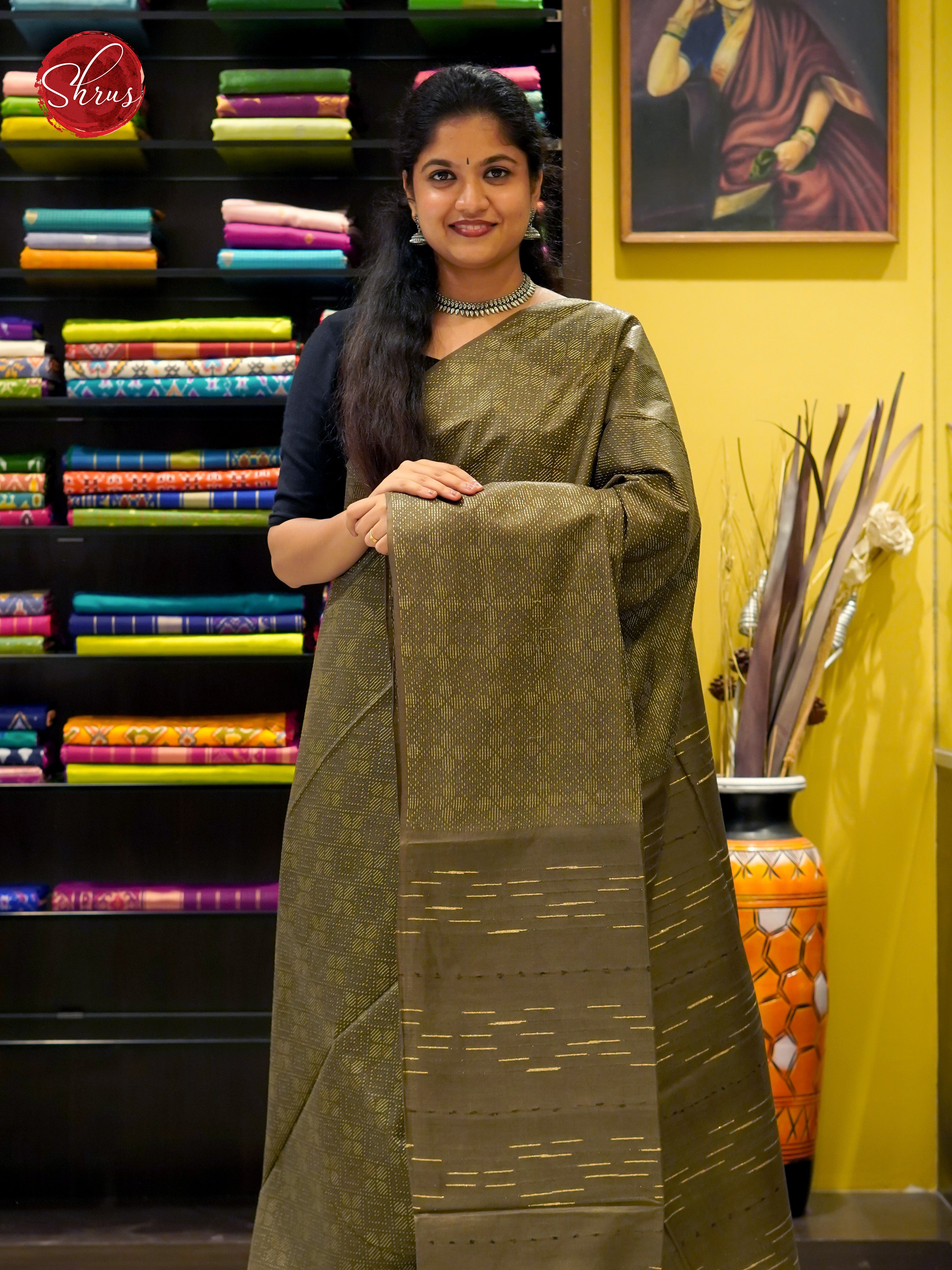 Green(Single Tone)- Semi Tussar - Shop on ShrusEternity.com