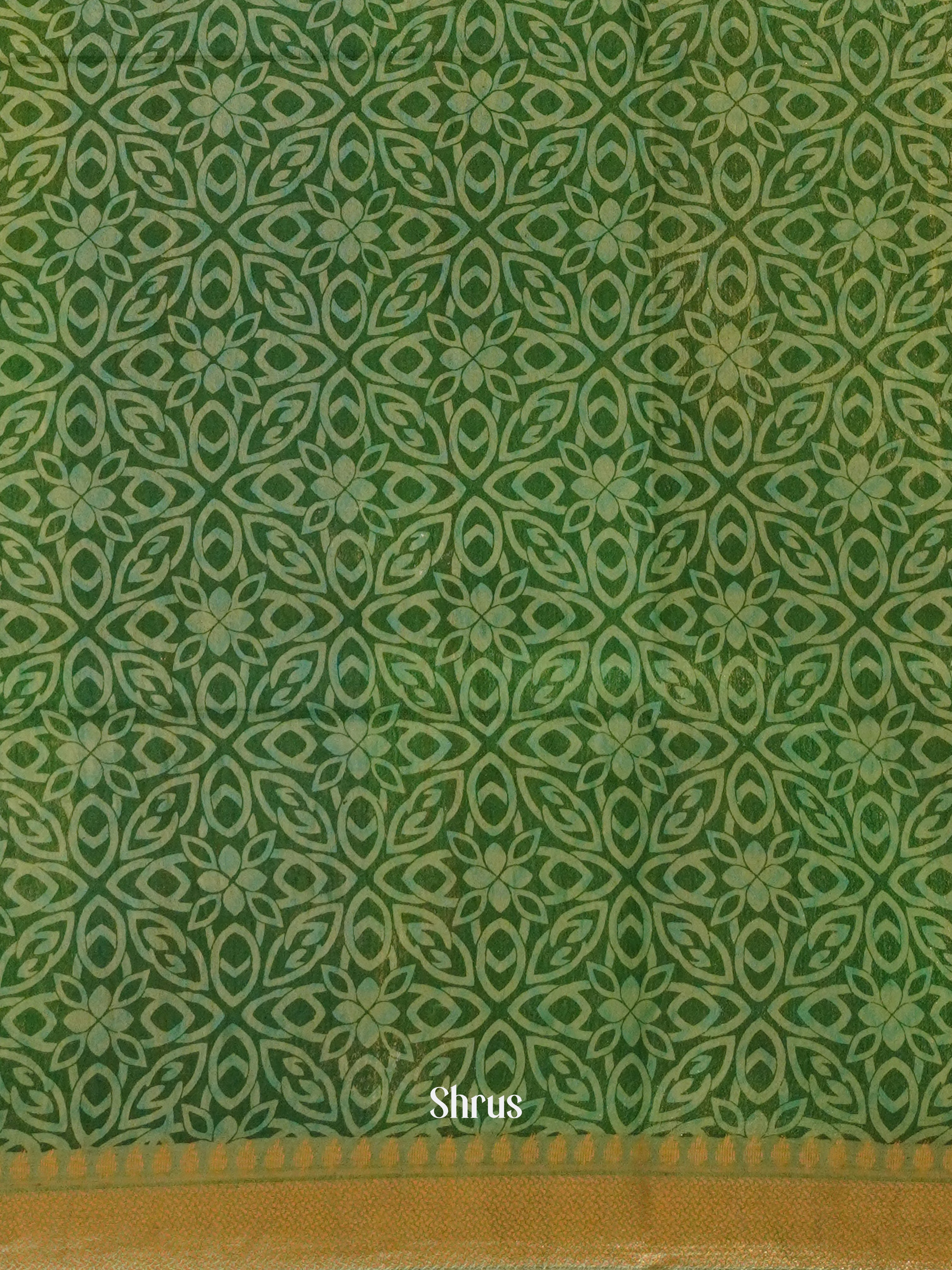 Green - Semi Tussar Saree - Shop on ShrusEternity.com