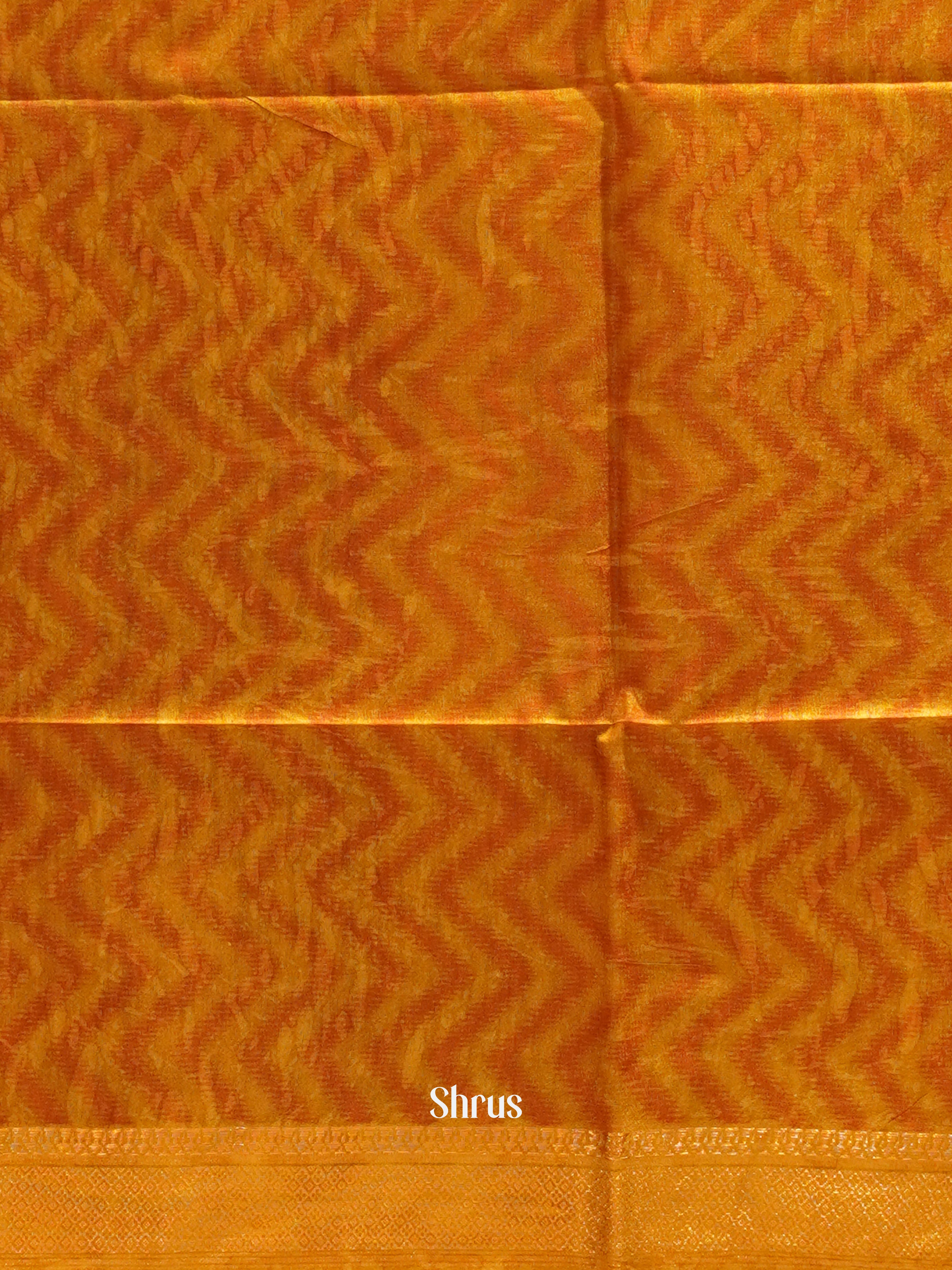 Maroon & Mustard- Semi Tussar Saree - Shop on ShrusEternity.com