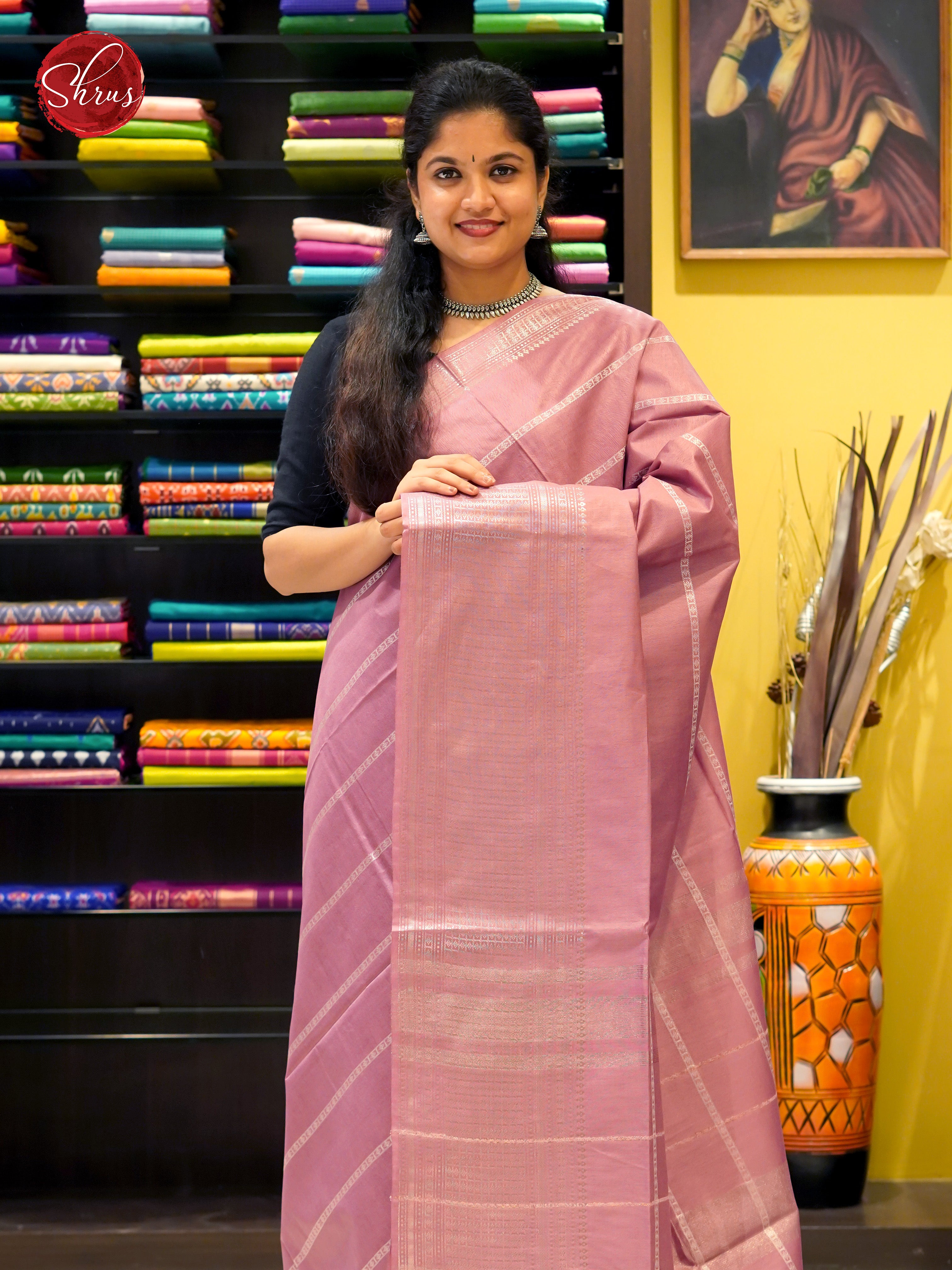 Pink(Single Tone) - Semi Tussar - Shop on ShrusEternity.com