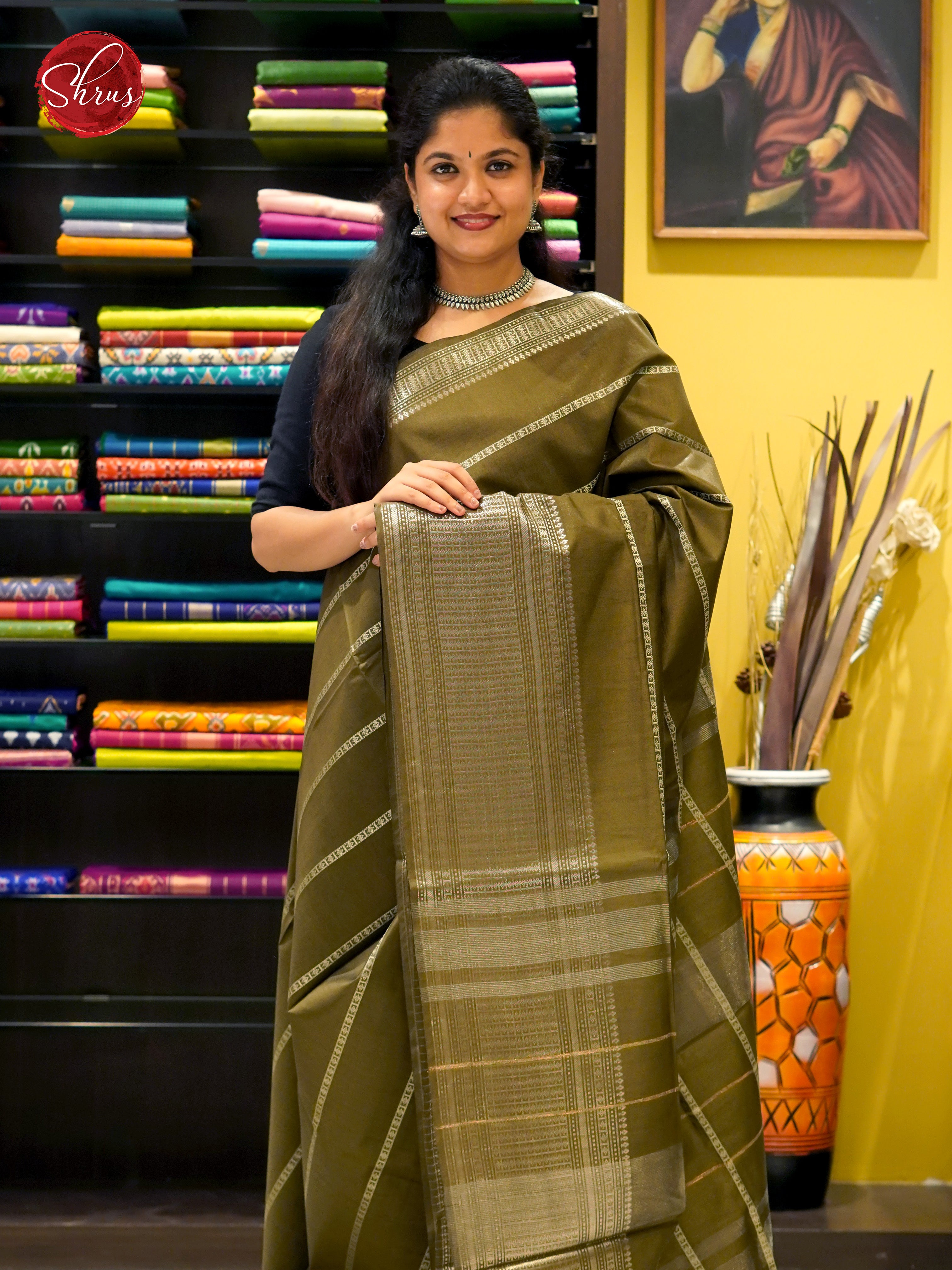 Green(Single Tone) - Semi Tussar - Shop on ShrusEternity.com