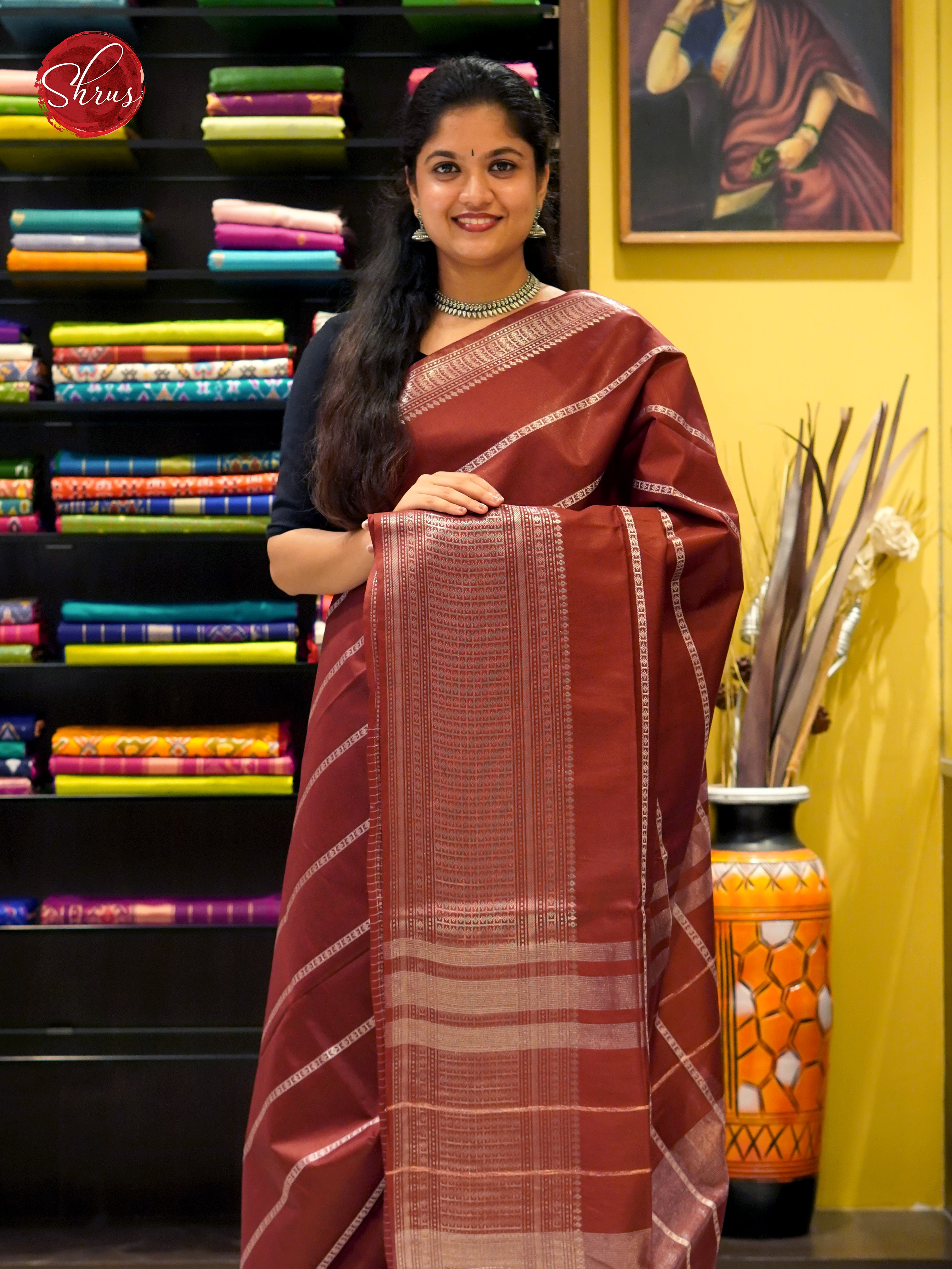 Brown(Single Toe) - Semi Tussar - Shop on ShrusEternity.com