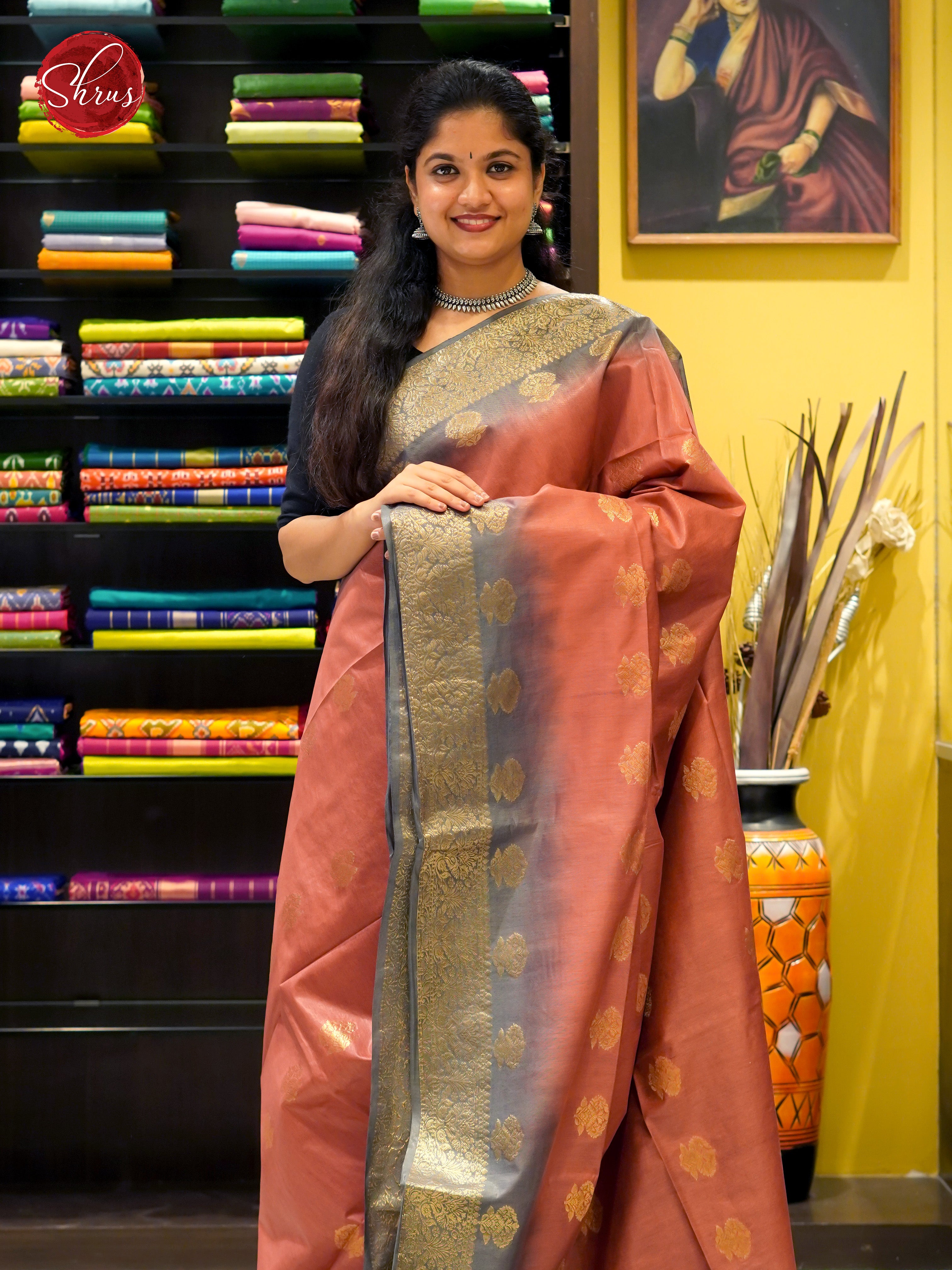 Brick & Grey - Semi Tussar - Shop on ShrusEternity.com