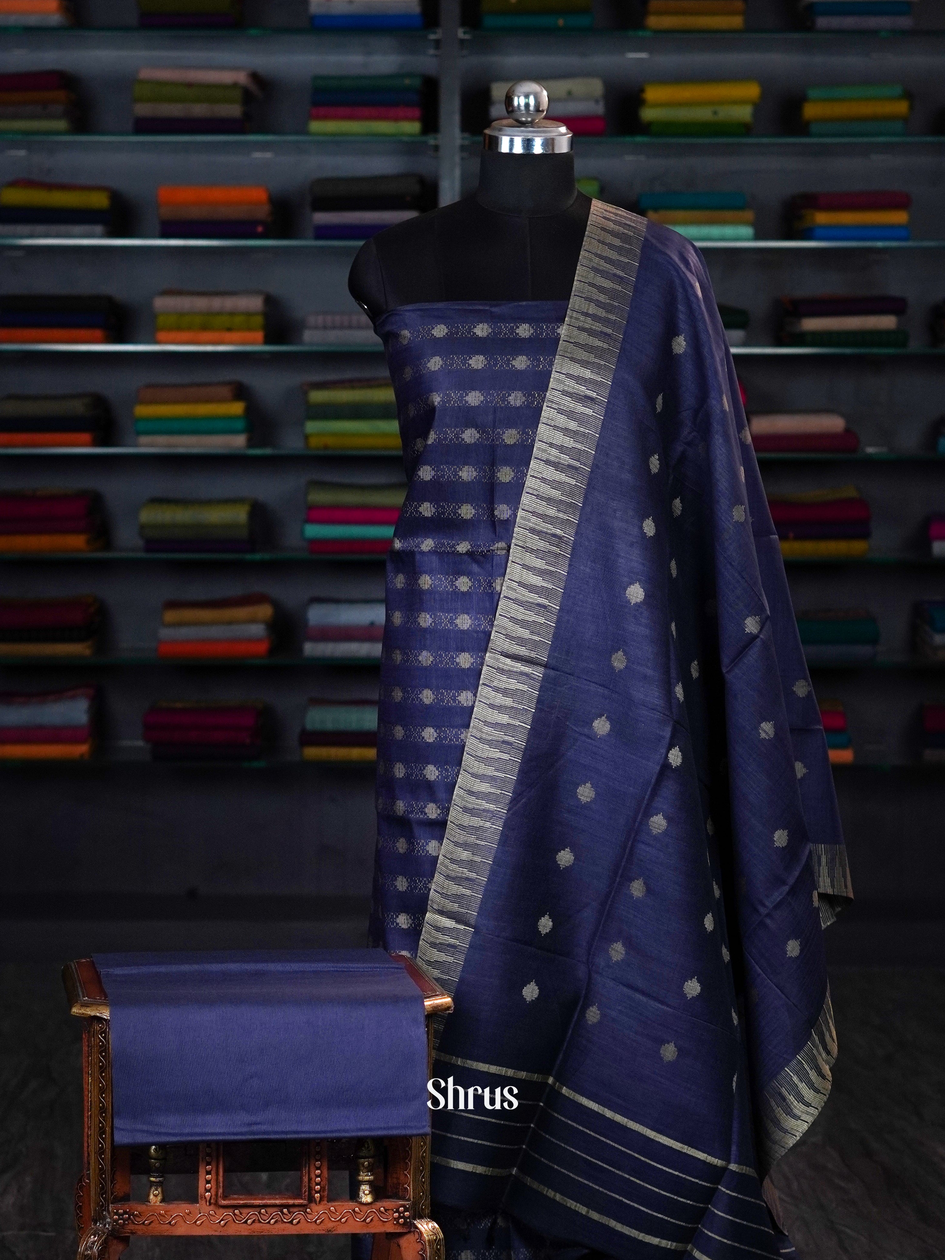 Indigo - unstitched salwar - Shop on ShrusEternity.com