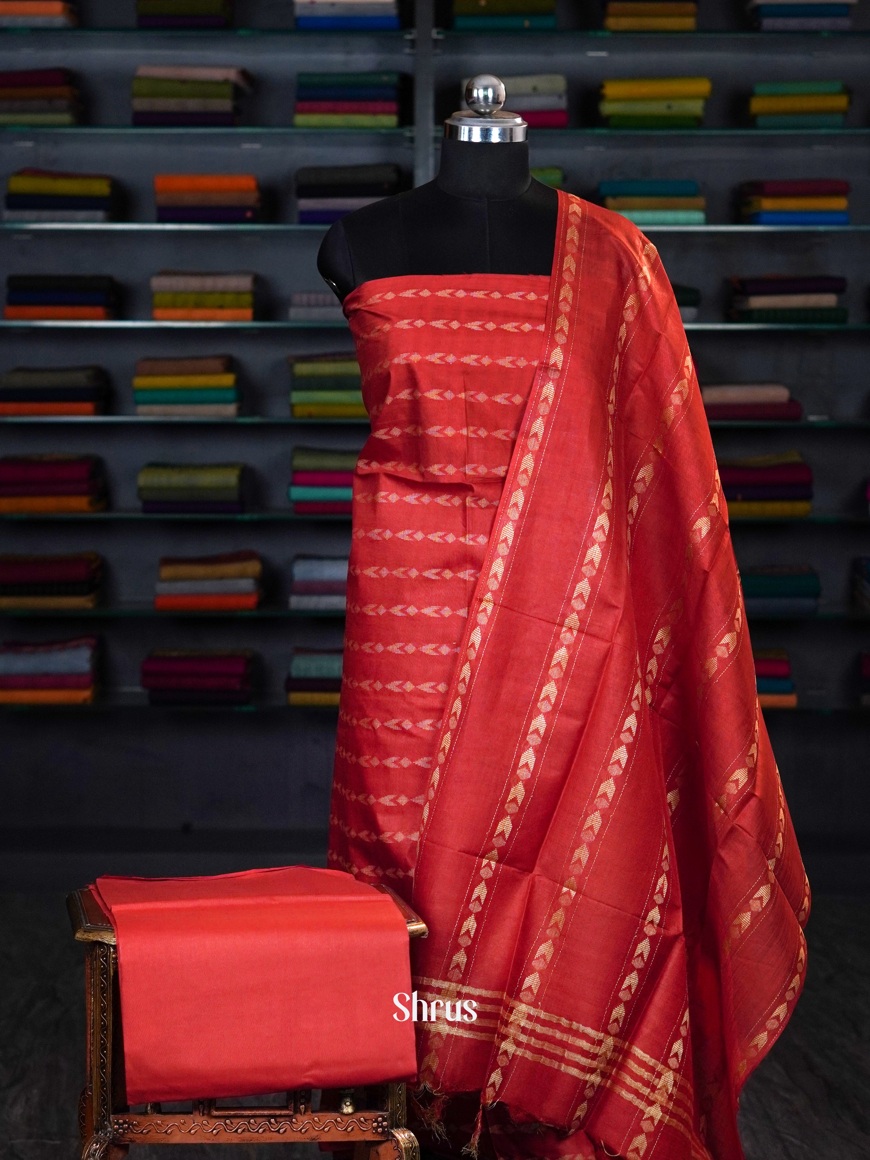 Maroon - unstitched salwar - Shop on ShrusEternity.com