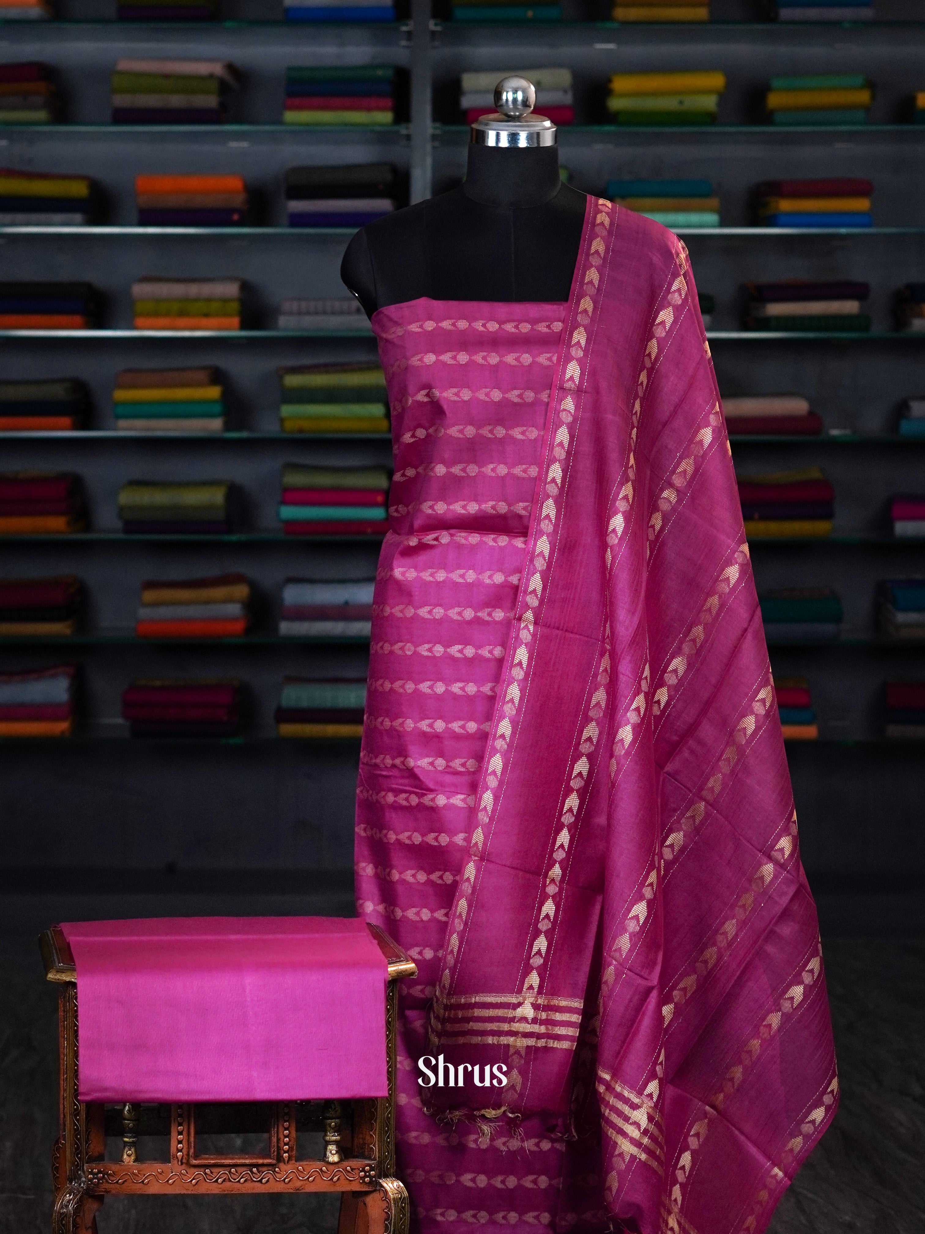 Purple - unstitched salwar - Shop on ShrusEternity.com