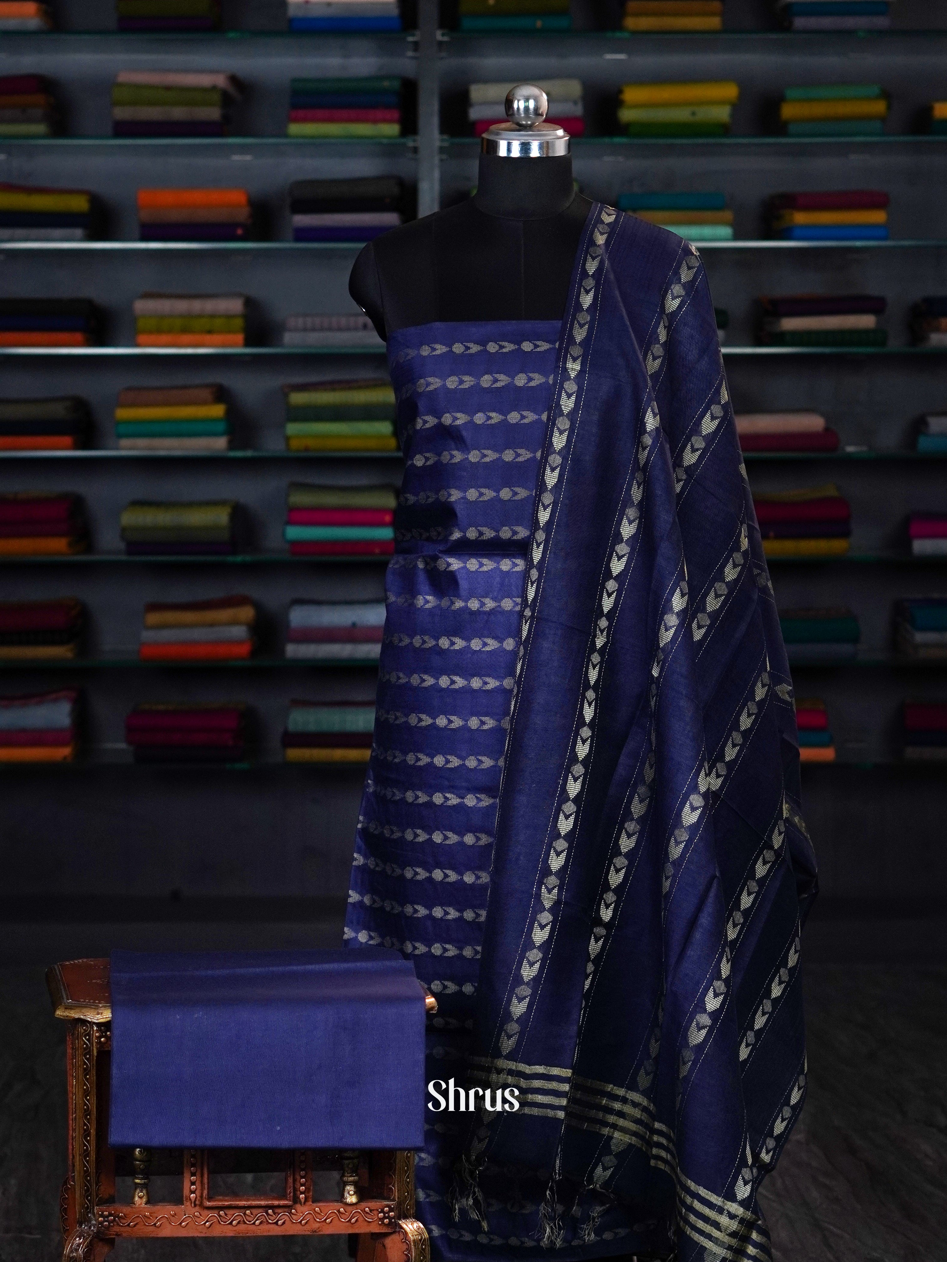 Indigo - unstitched salwar - Shop on ShrusEternity.com